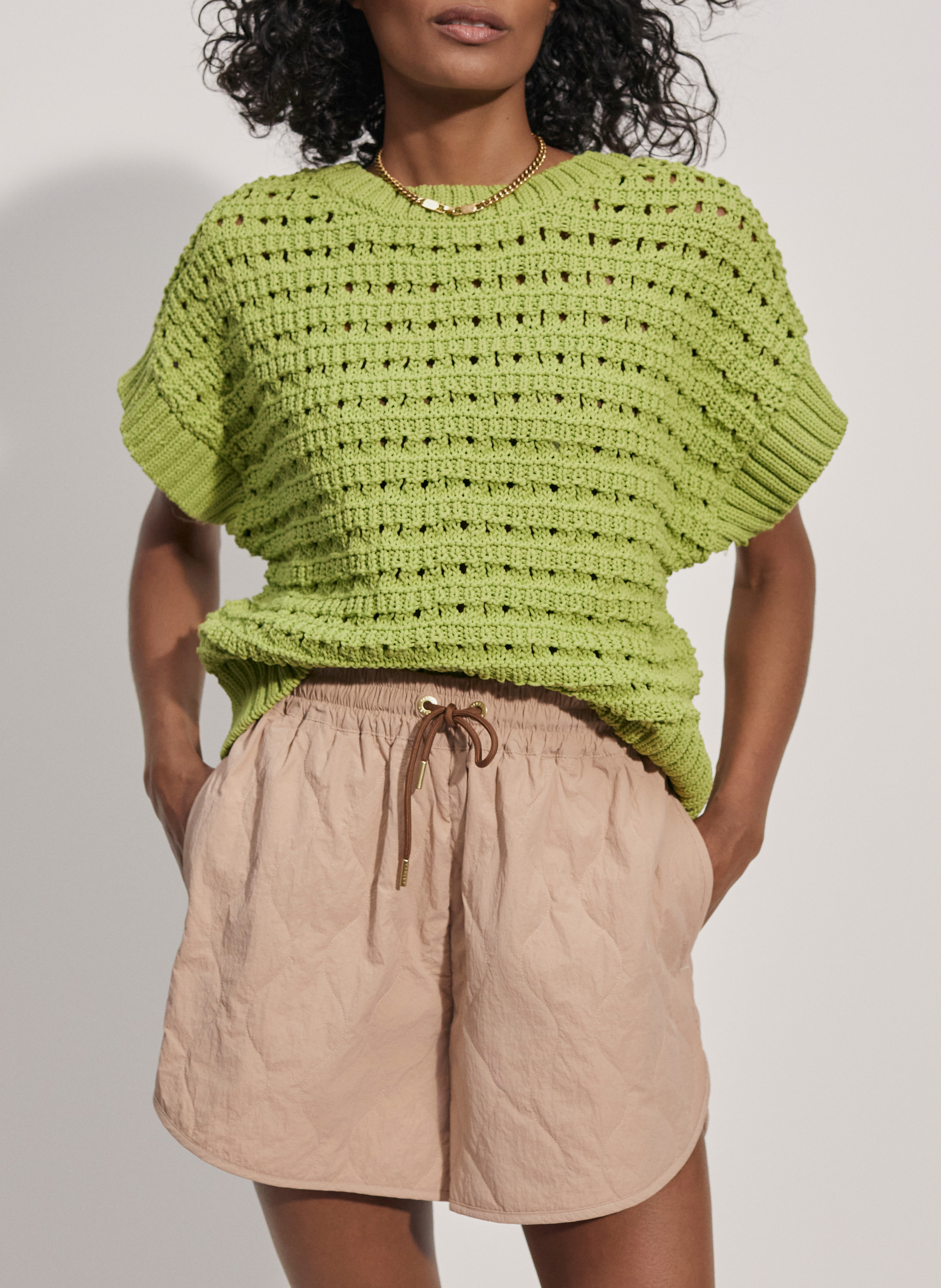 Gerade geschnittene Sweatshorts mit Kordelzug VARLEY Braun