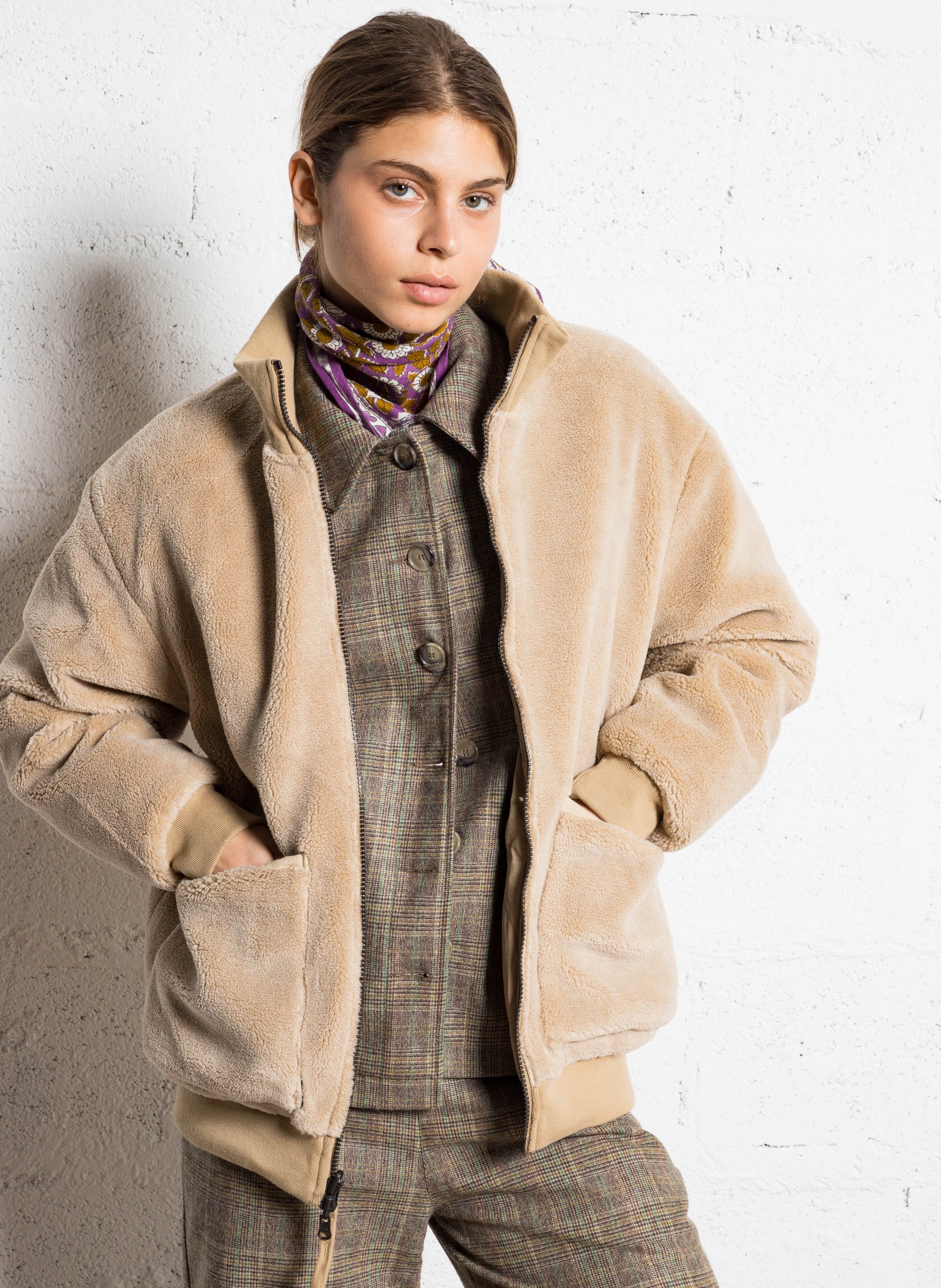 Veste droite réversible col montant TAION