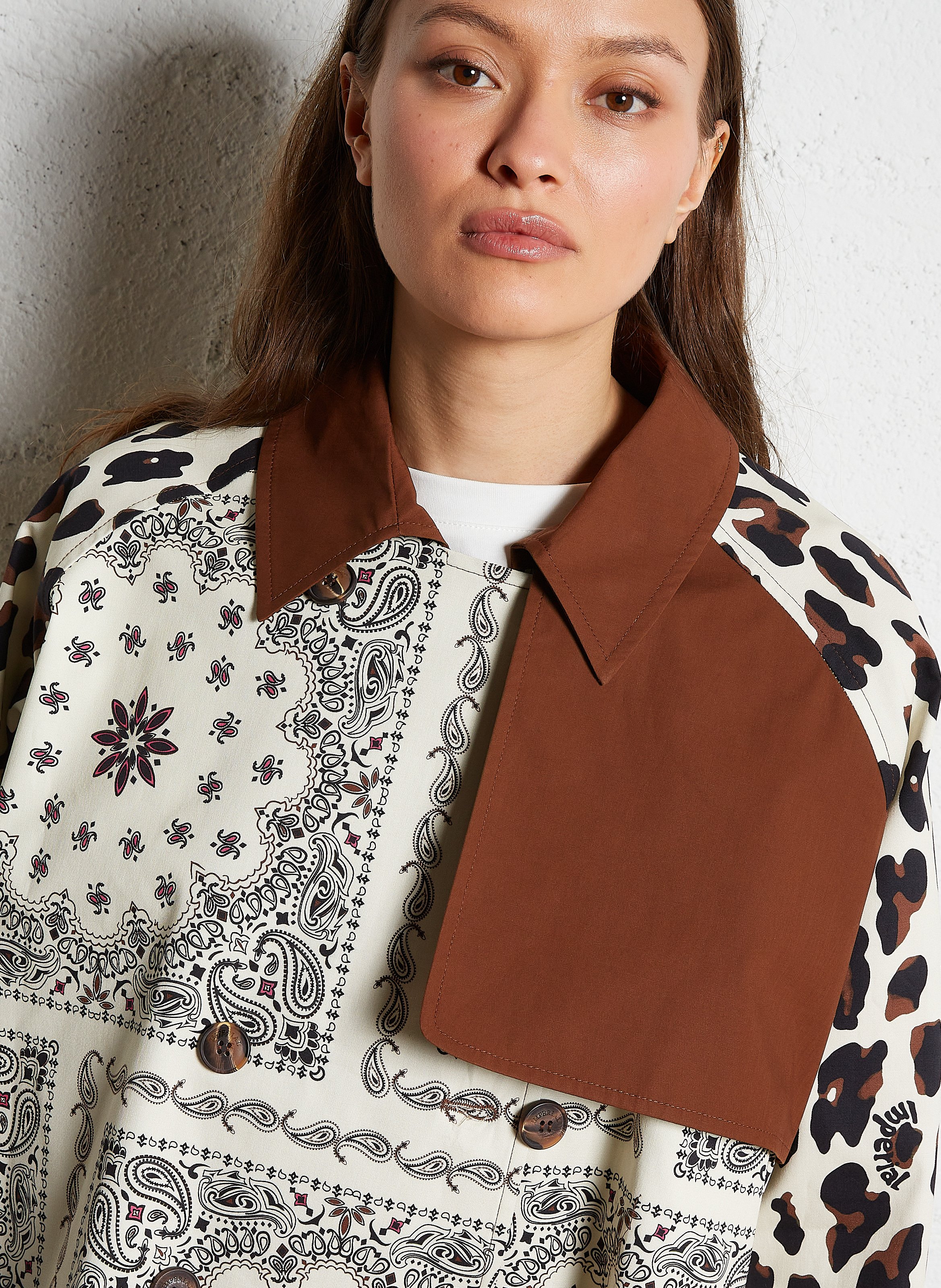 Jasje met klassieke kraag en print IMPERIAL Veelkleurig