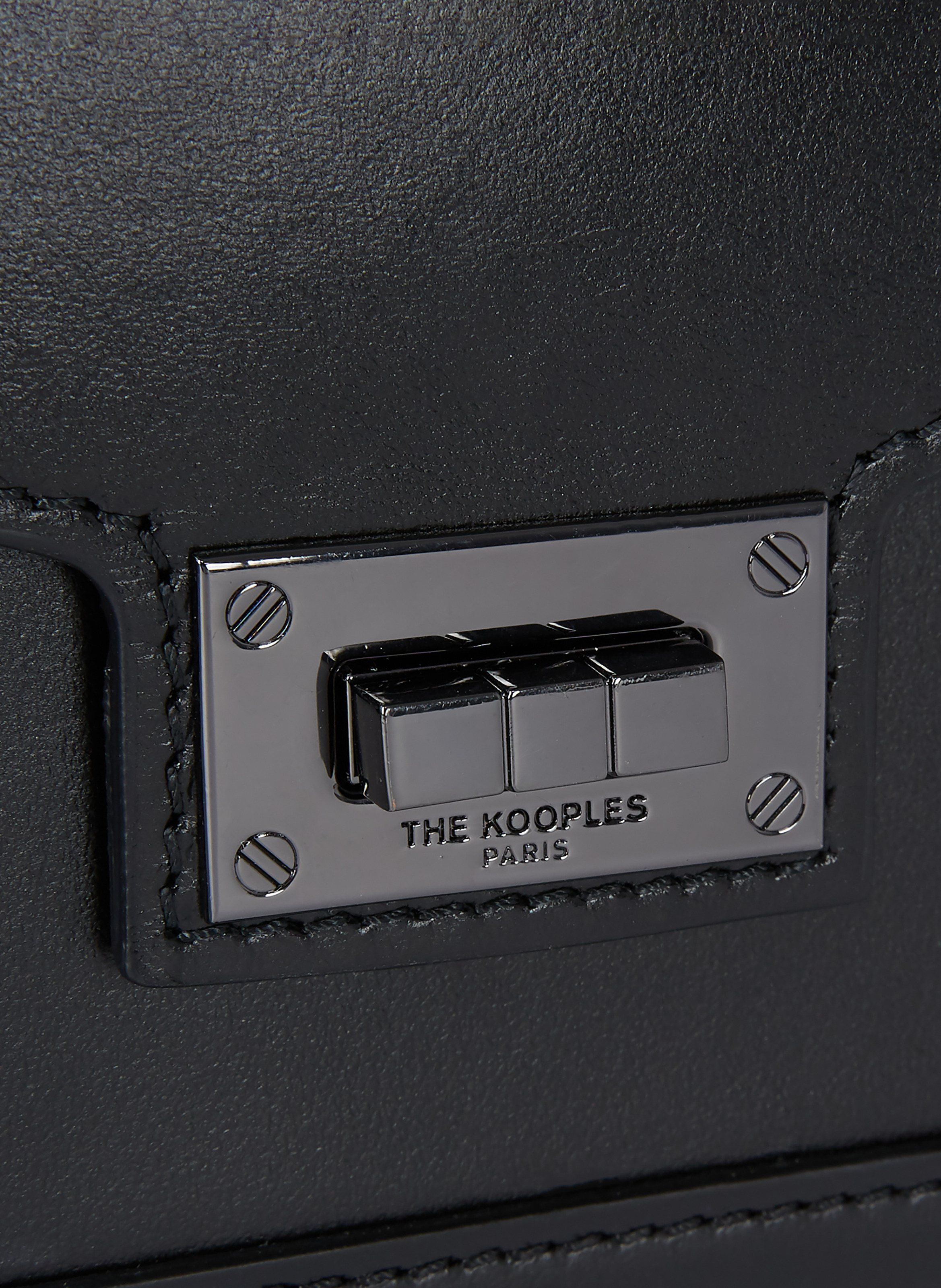 Emily Small Smooth Leather Chain Bag THE KOOPLES Black