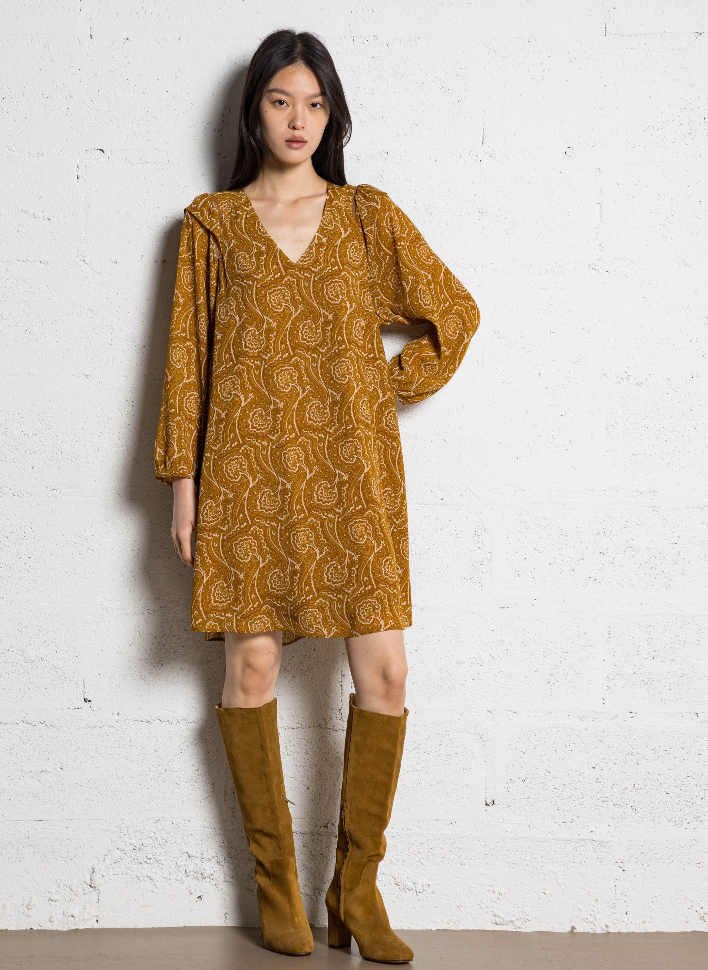 Wool dress ONE STEP Orange