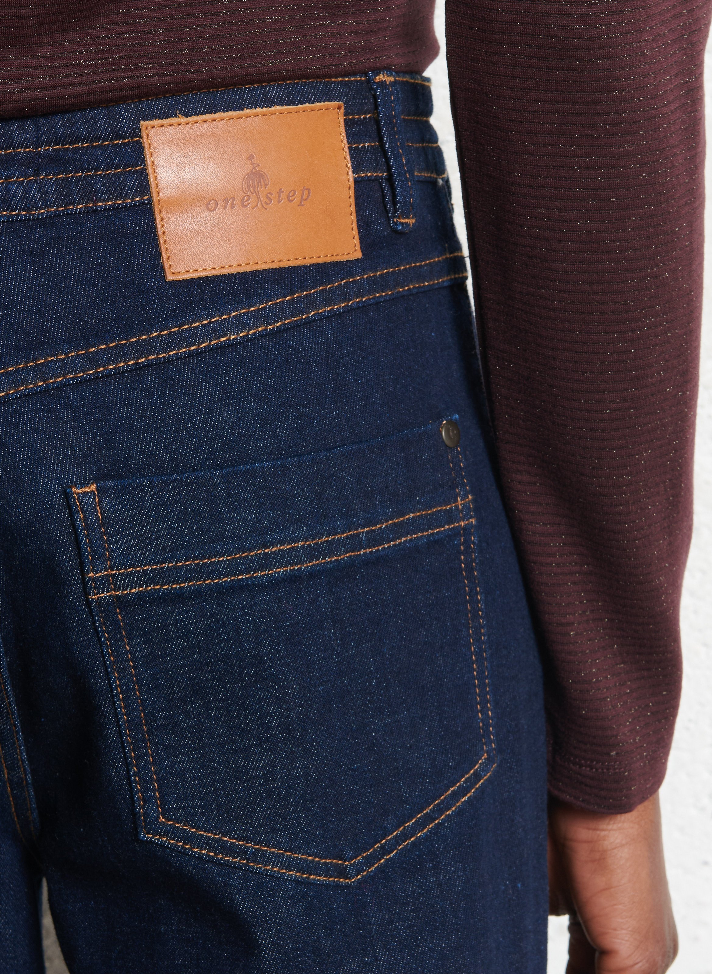 Jean flare en coton mélangé ONE STEP Bleu