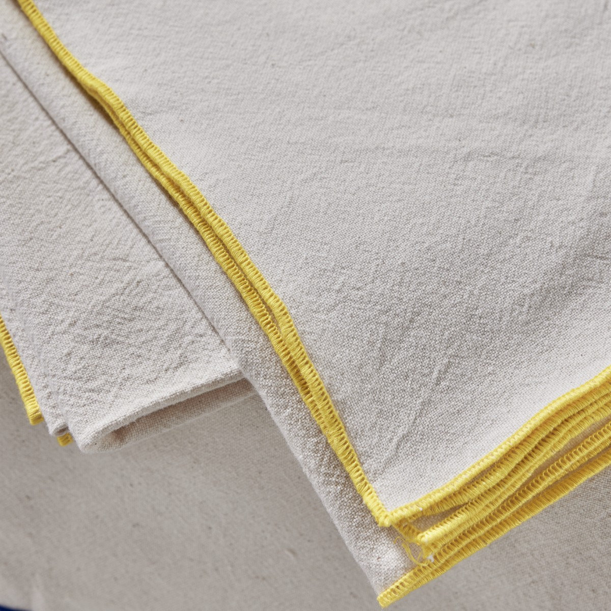 Cotton table cloth TODAY LINGE DE MAISON Yellow