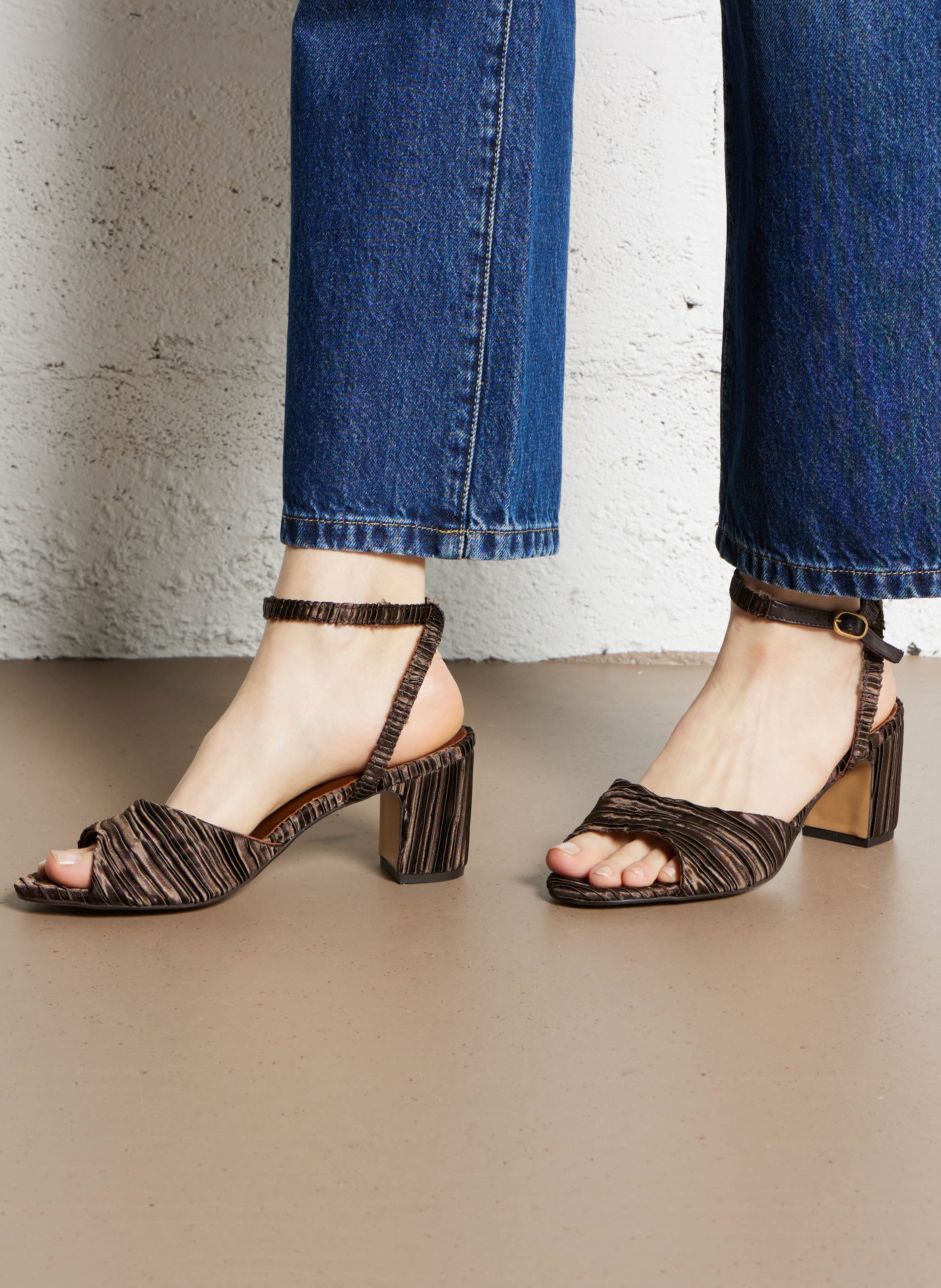 Sandales à talon en cuir ANONYMOUS COPENHAGEN Marron