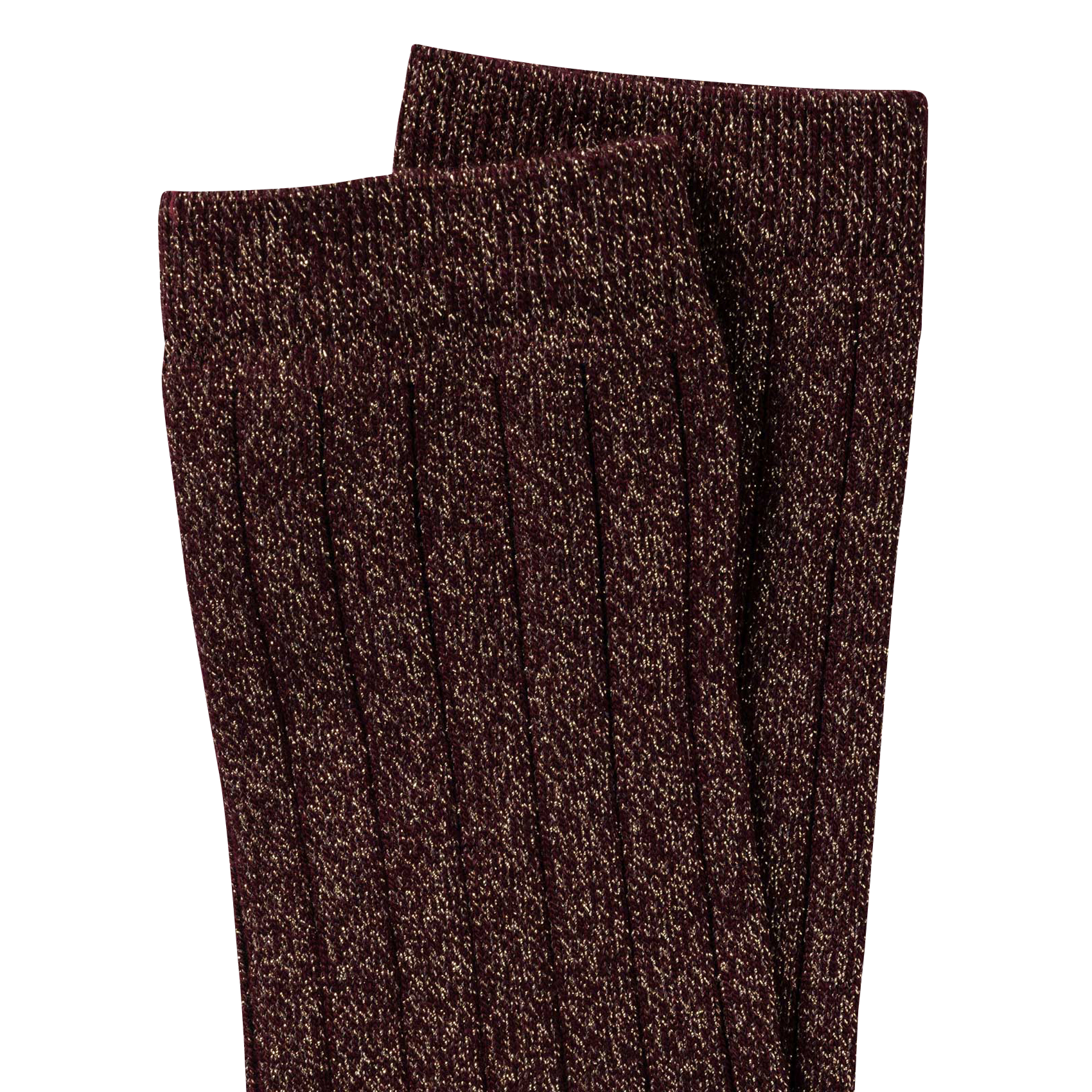 Chaussettes rayées en maille métallisée ROYALTIES Rouge