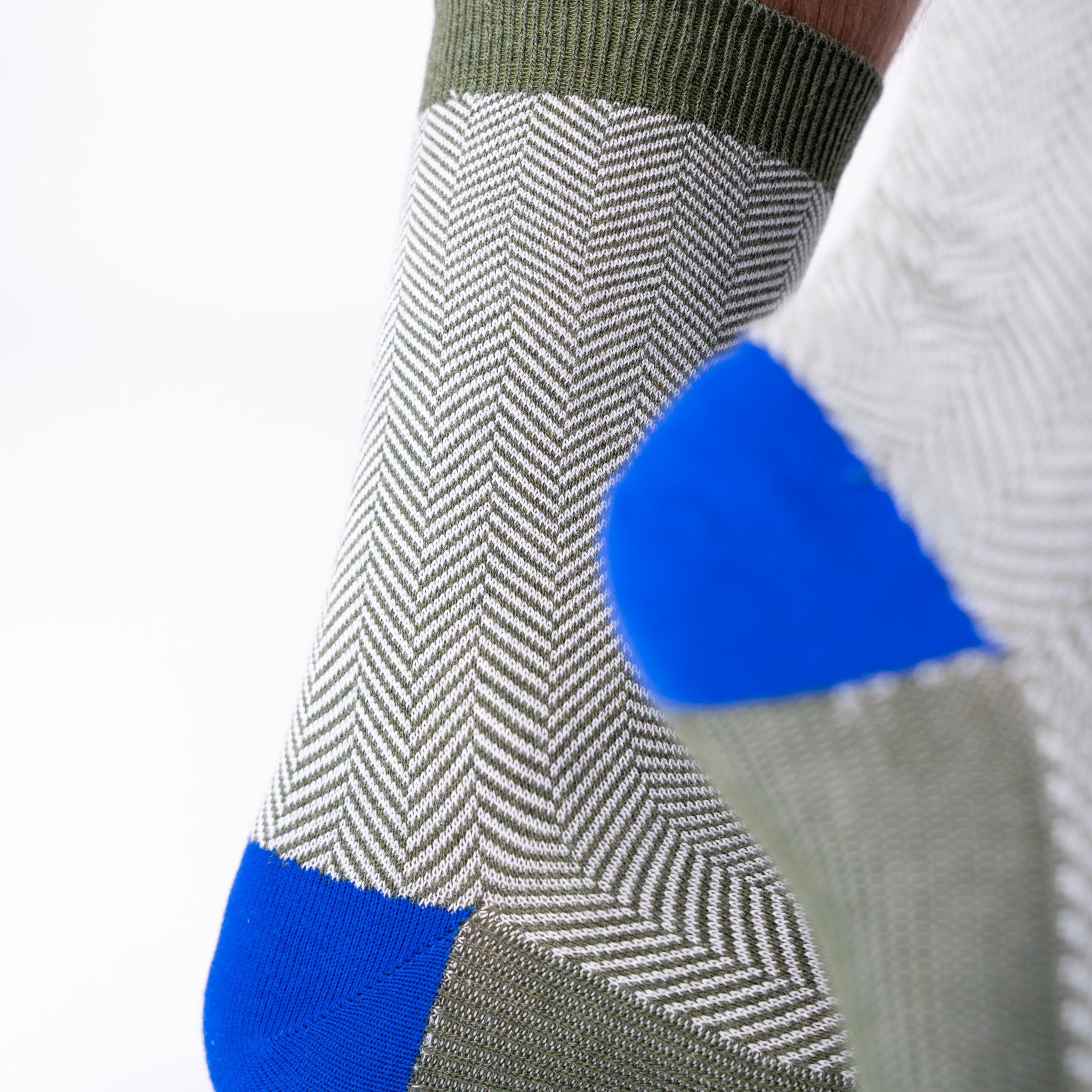 Combed cotton herringbone socks BILLYBELT Khaki