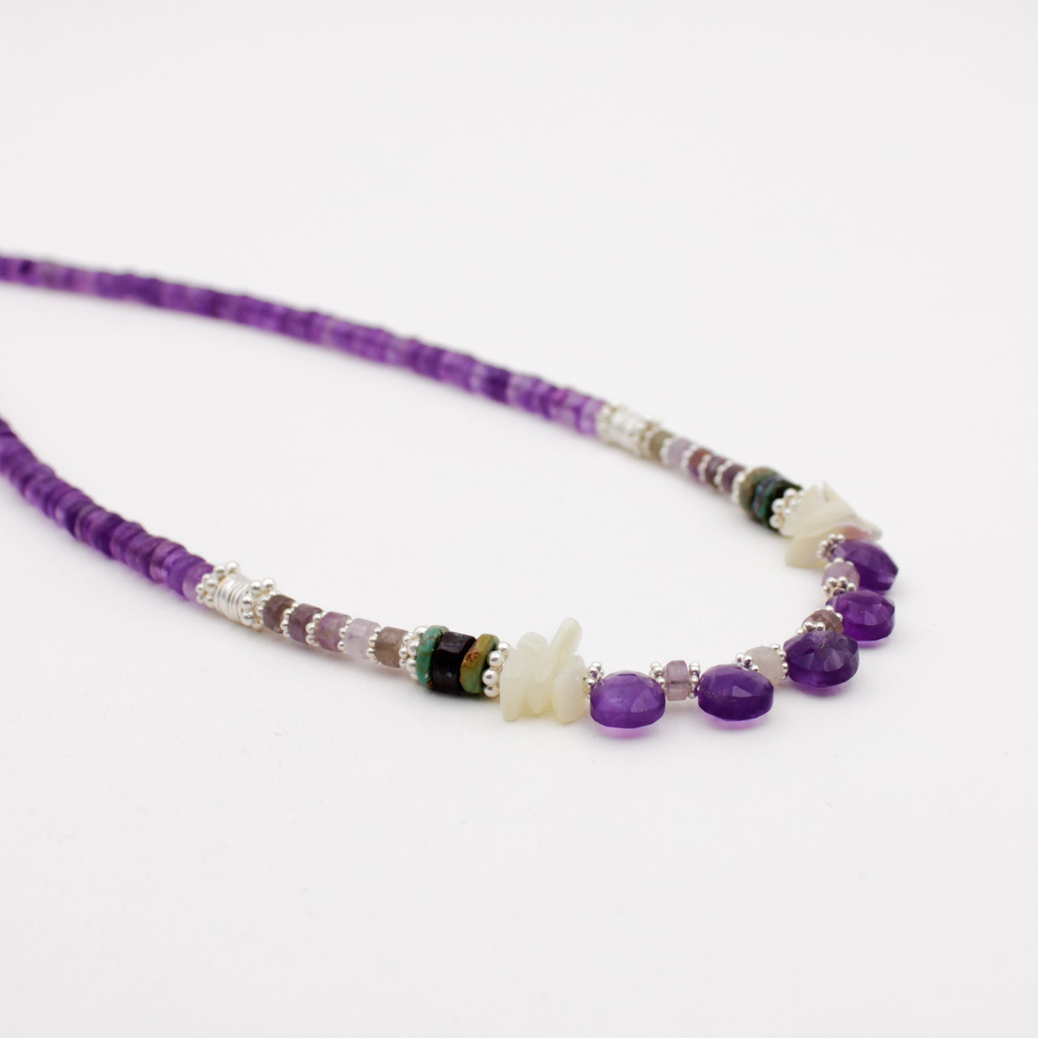 Collier heishi gouttes - joanne L'ATELIER DES DAMES Argent