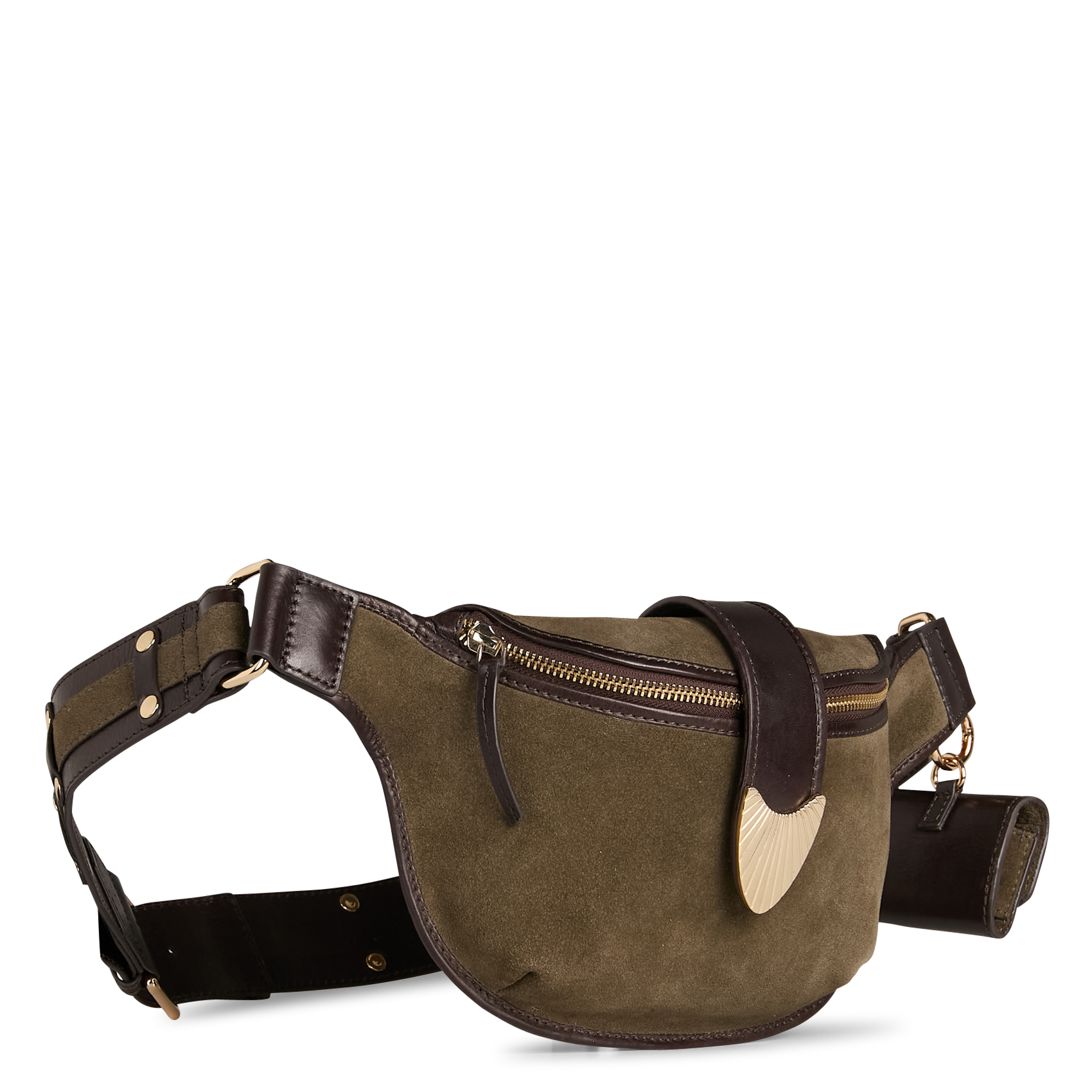 Sac banane en cuir  MAISON 123 Kaki