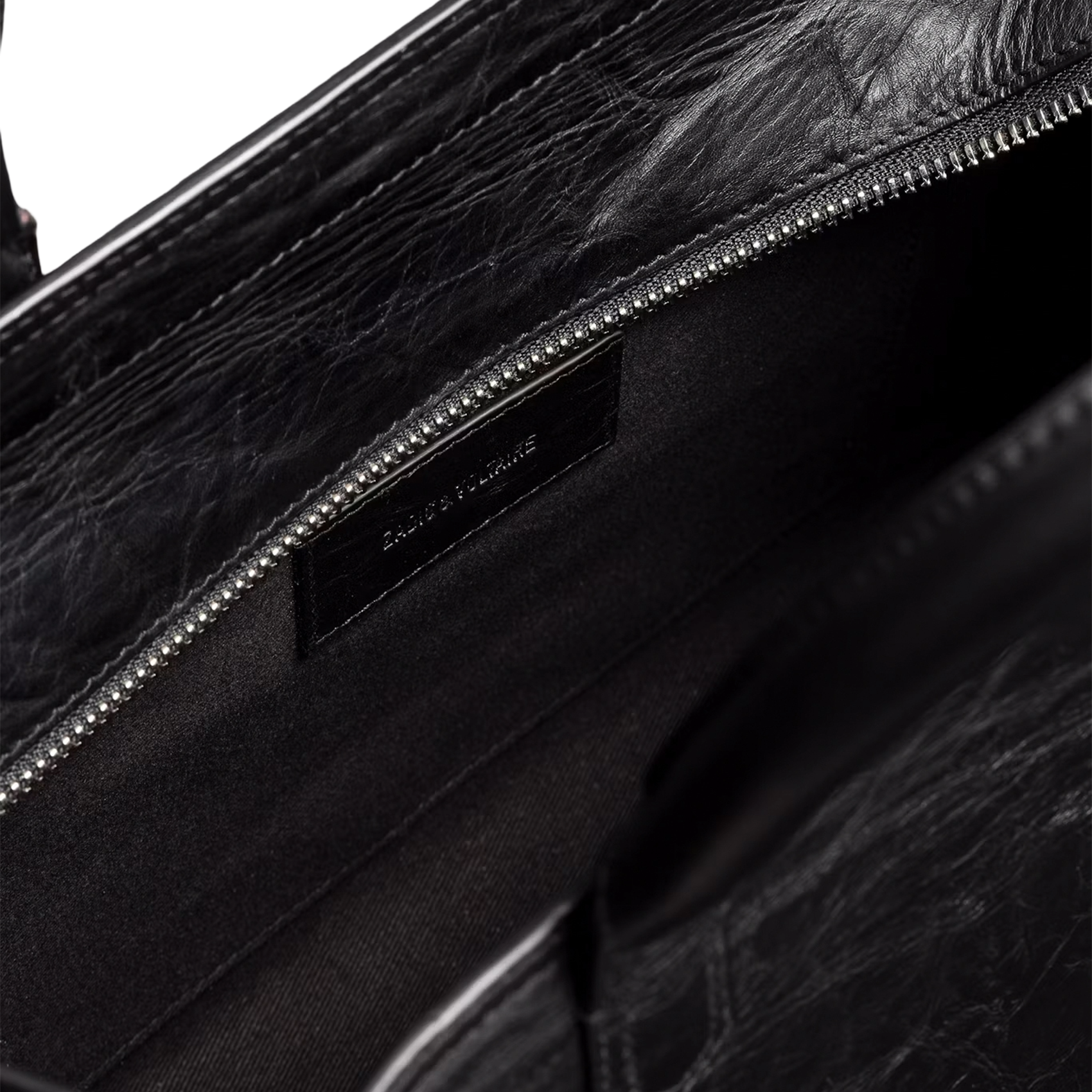 Bowlingtas van nerfleer met rits ZADIG&VOLTAIRE Zwart