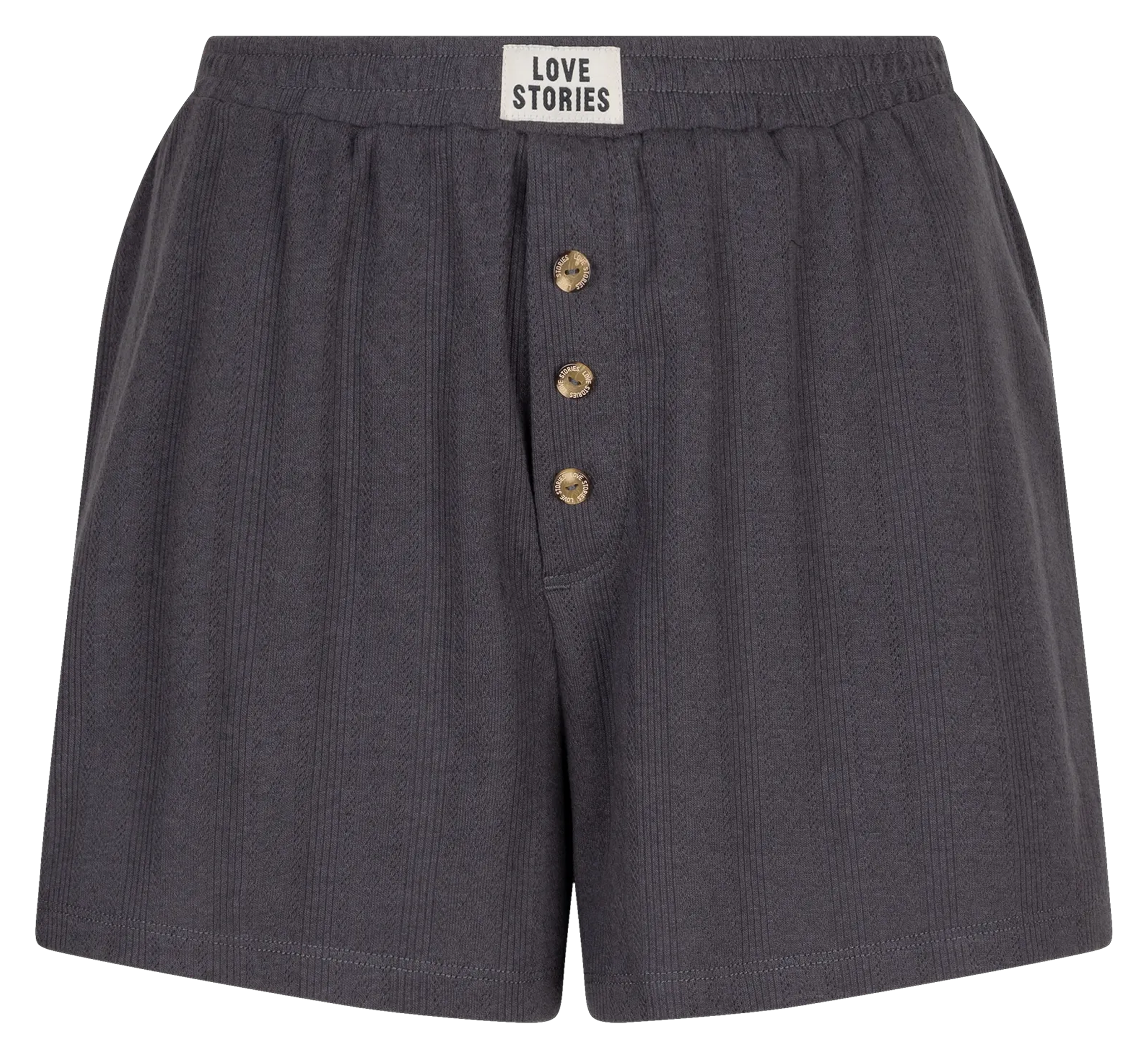 Short droit en coton mélangé LOVE STORIES Gris