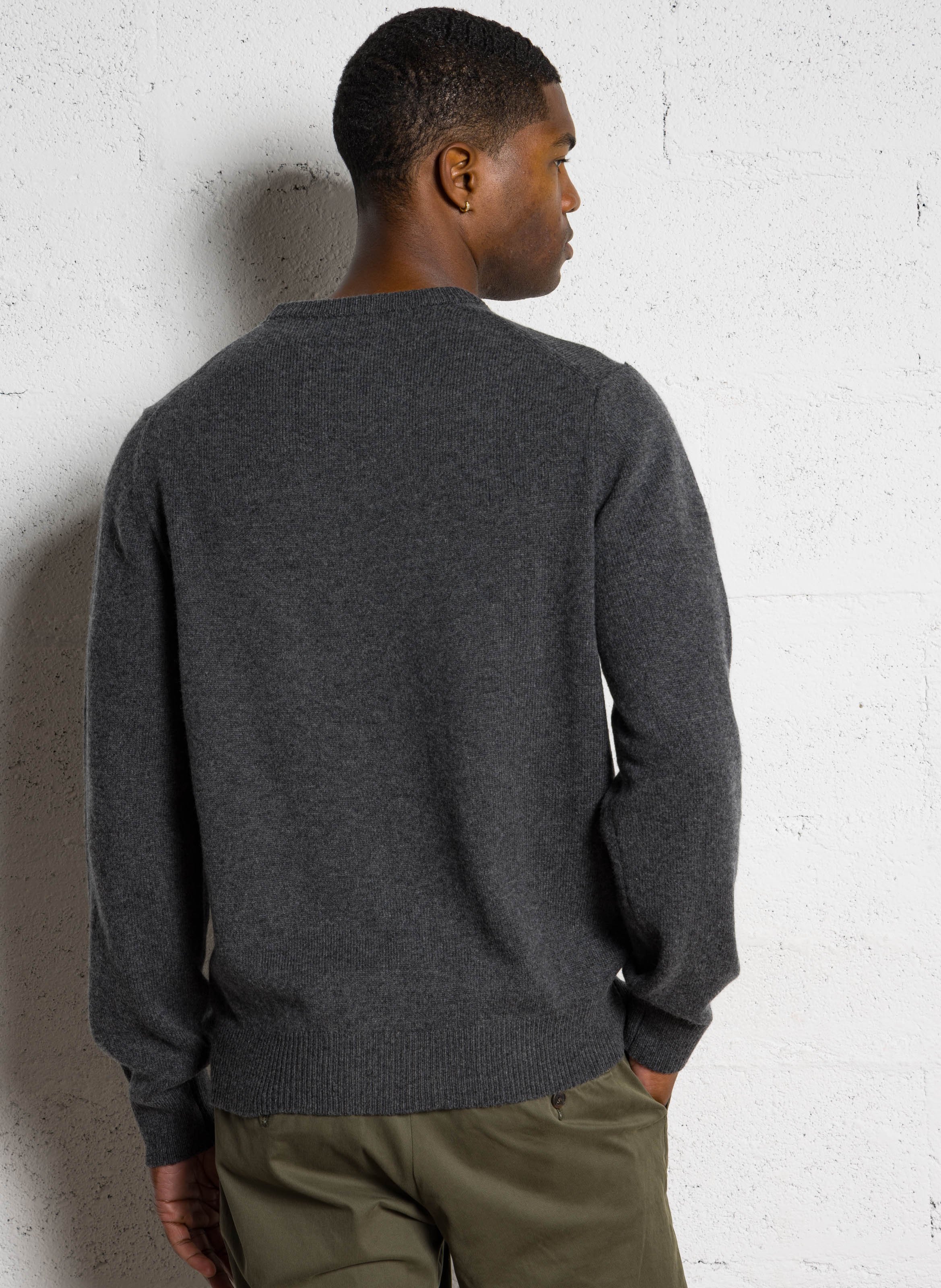 Rundhalsausschnitt Pullover aus Wolle HACKETT Grau