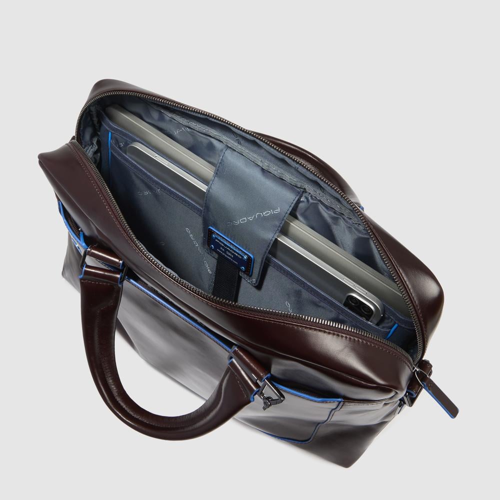 Leather messenger bag PIQUADRO Brown