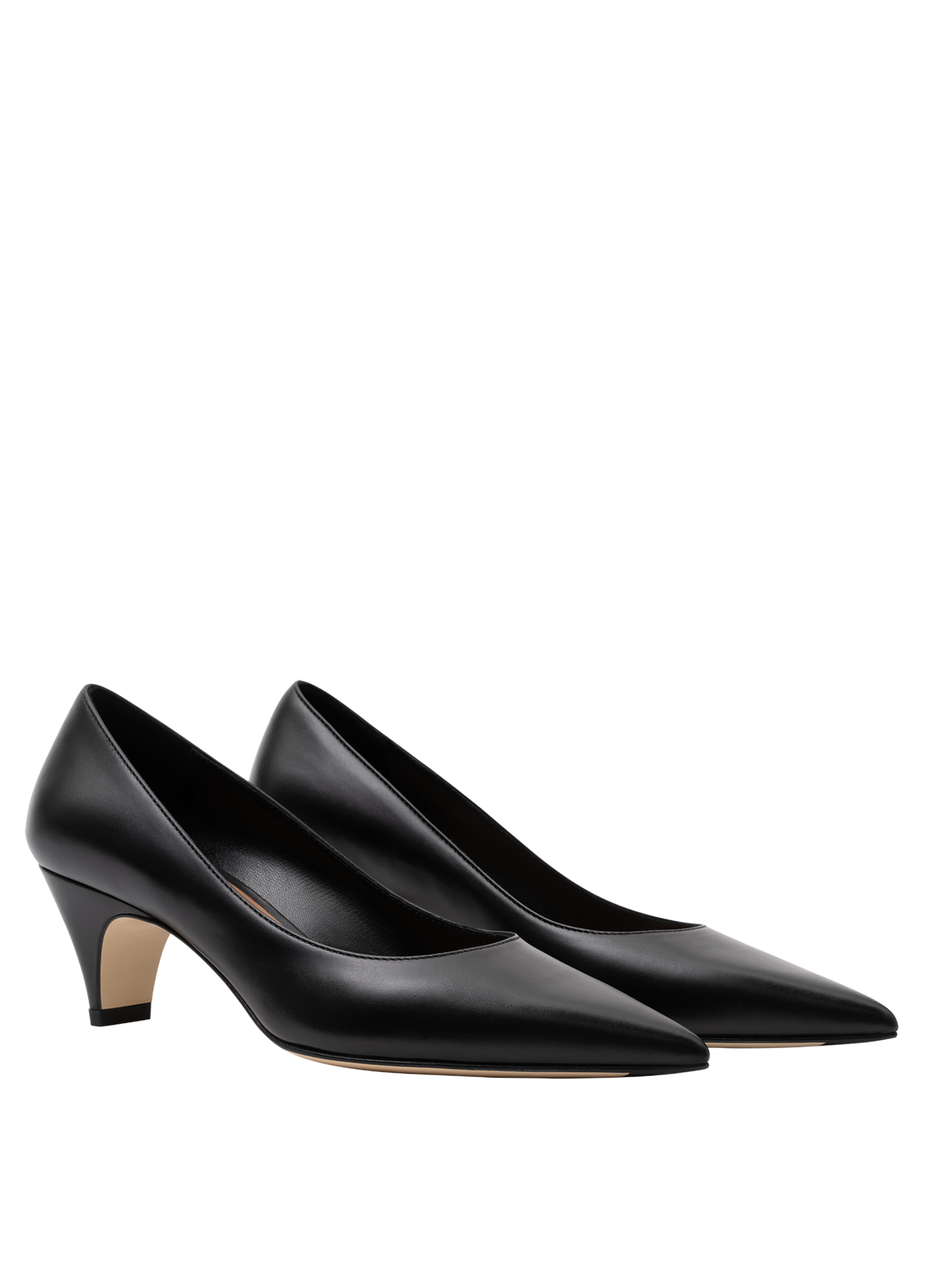 Black smooth leather pumps PARALLELE PARIS Black