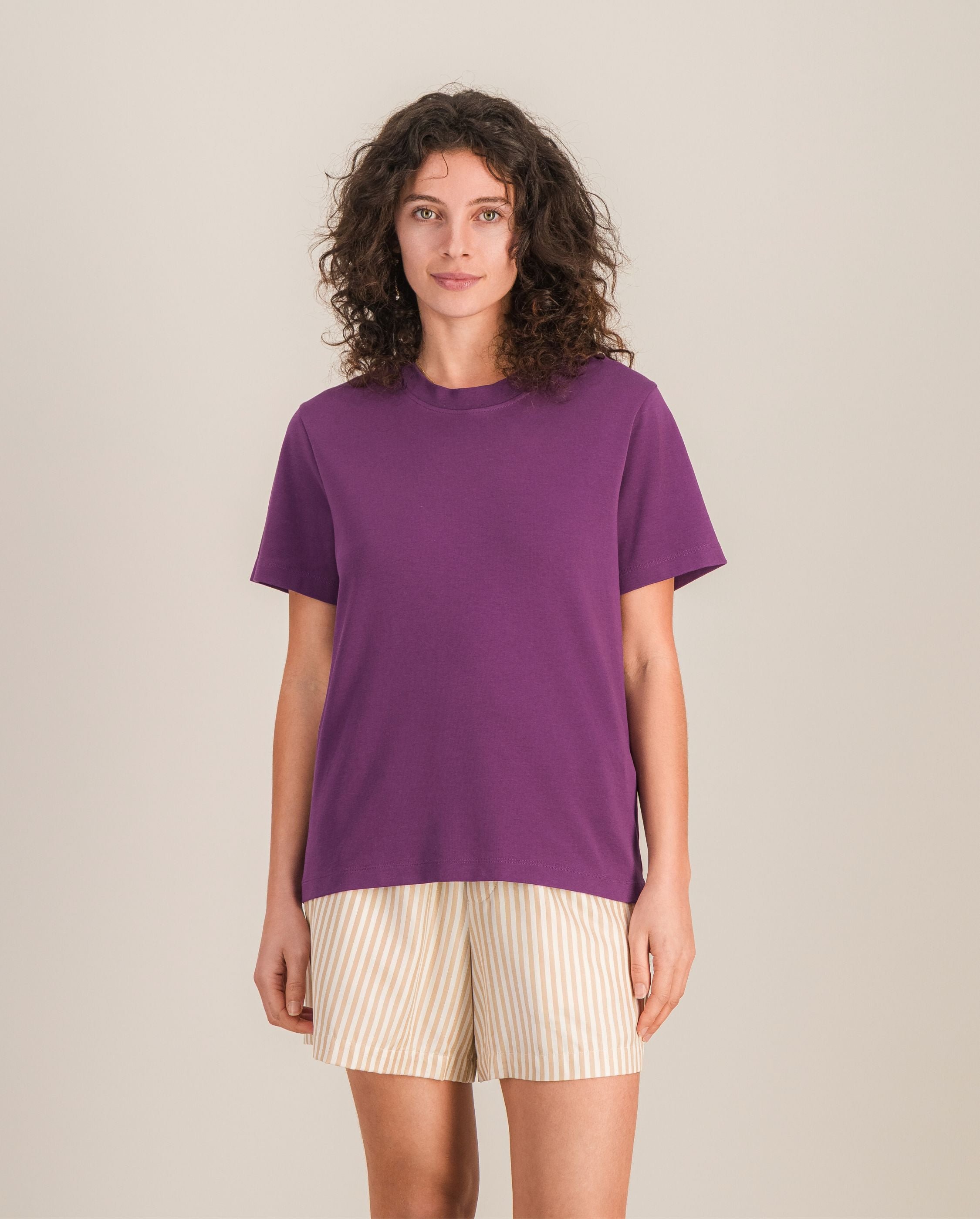 Women's organic cotton t-shirt, purple ANGARDE Purple