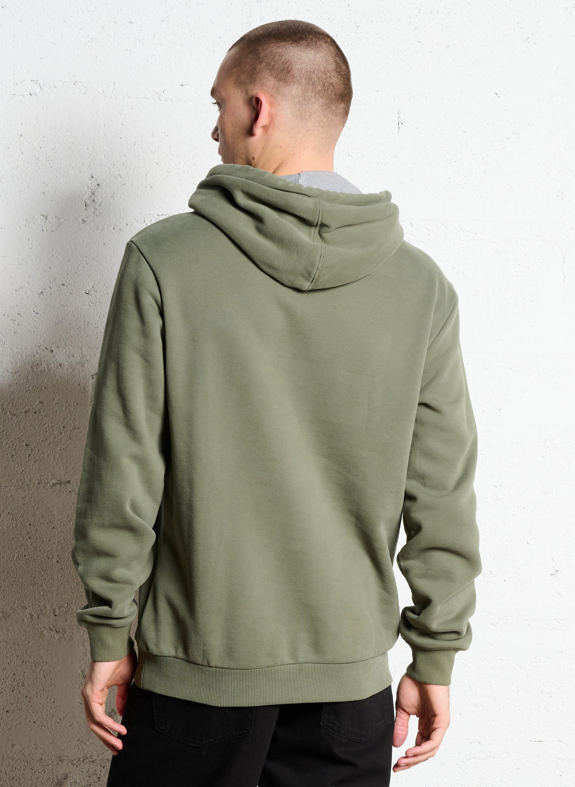 Sweat à capuche brodé en coton mélangé NAPAPIJRI Vert