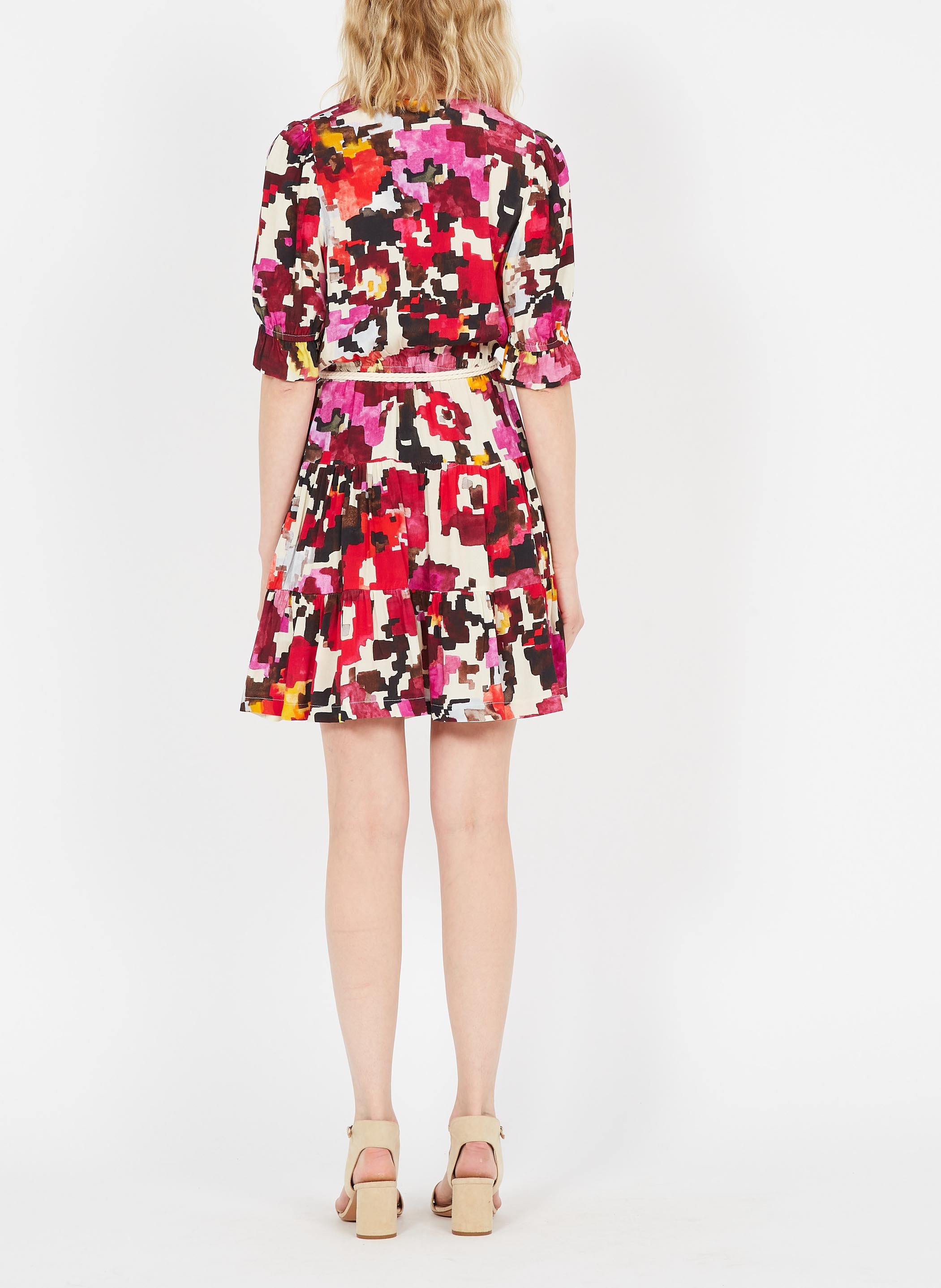 Long printed V-neck dress LA PETITE FRANCAISE Multicolored