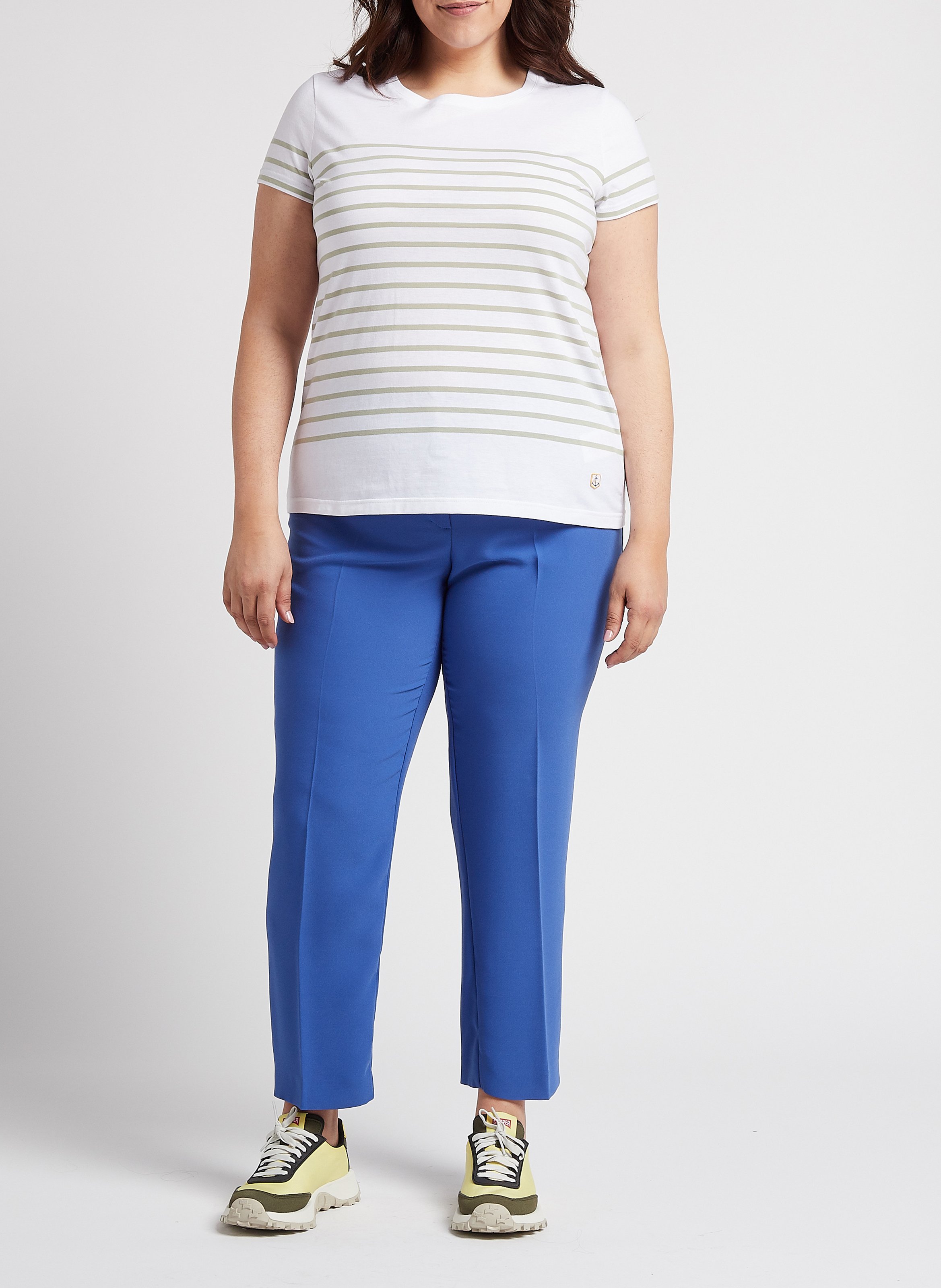 Gerade geschnittene Bundfaltenhose PERSONA by Marina Rinaldi Blau