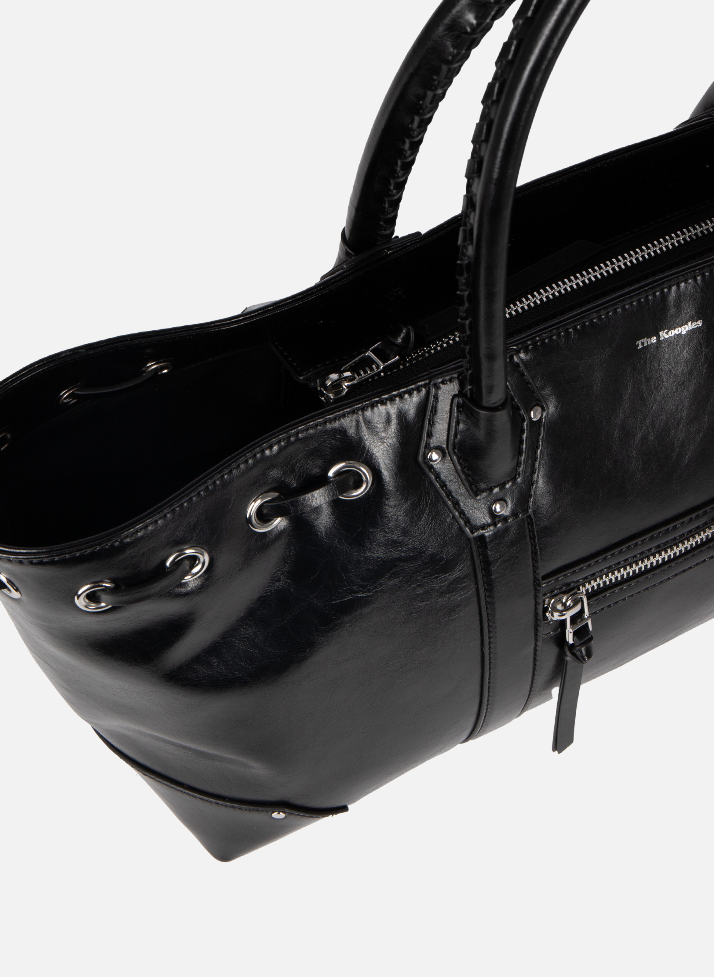 Tote bag in recycled leather THE KOOPLES Black