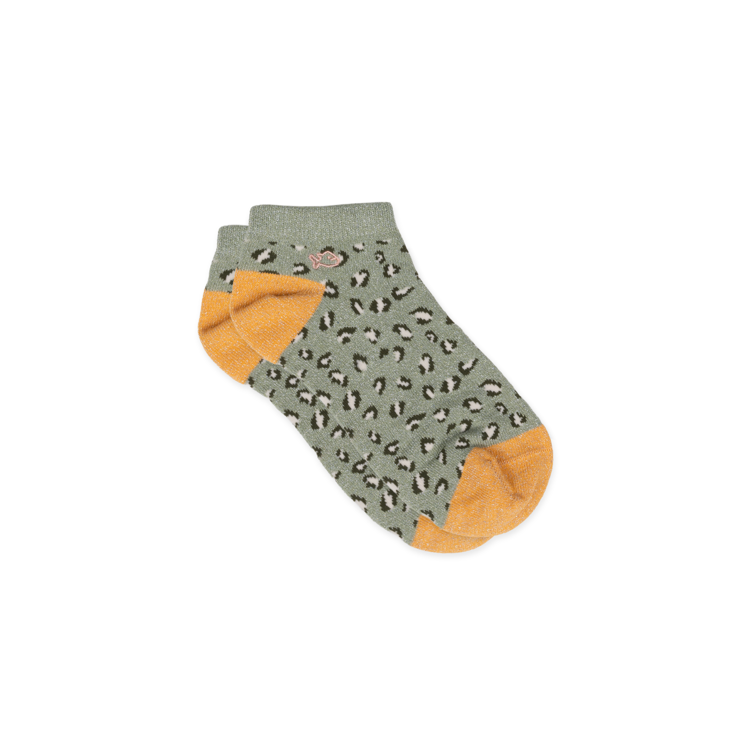 Cotton Combed Leopard Ankle Socks BILLYBELT Green