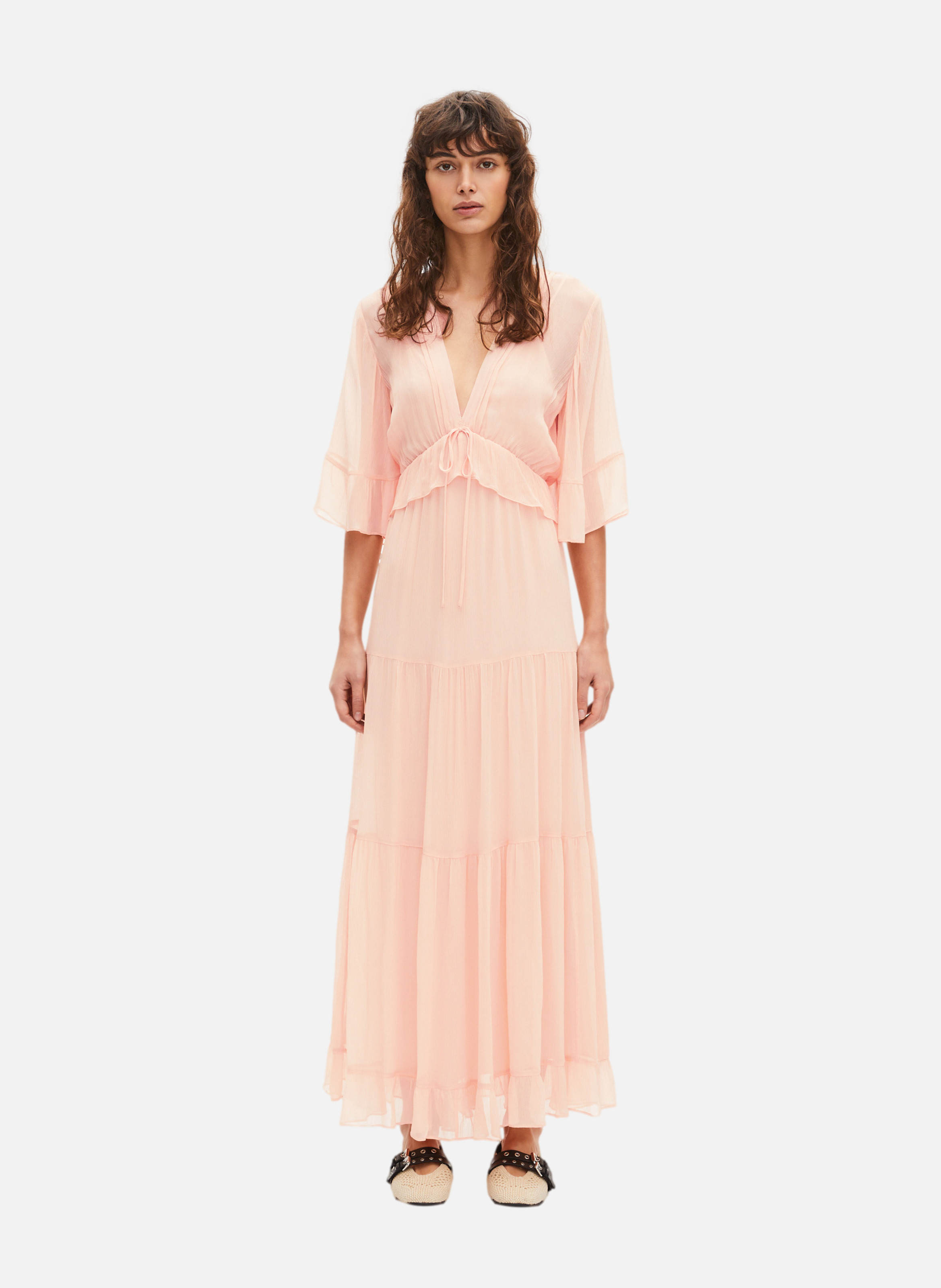 Robe longue volantée THE KOOPLES Orange