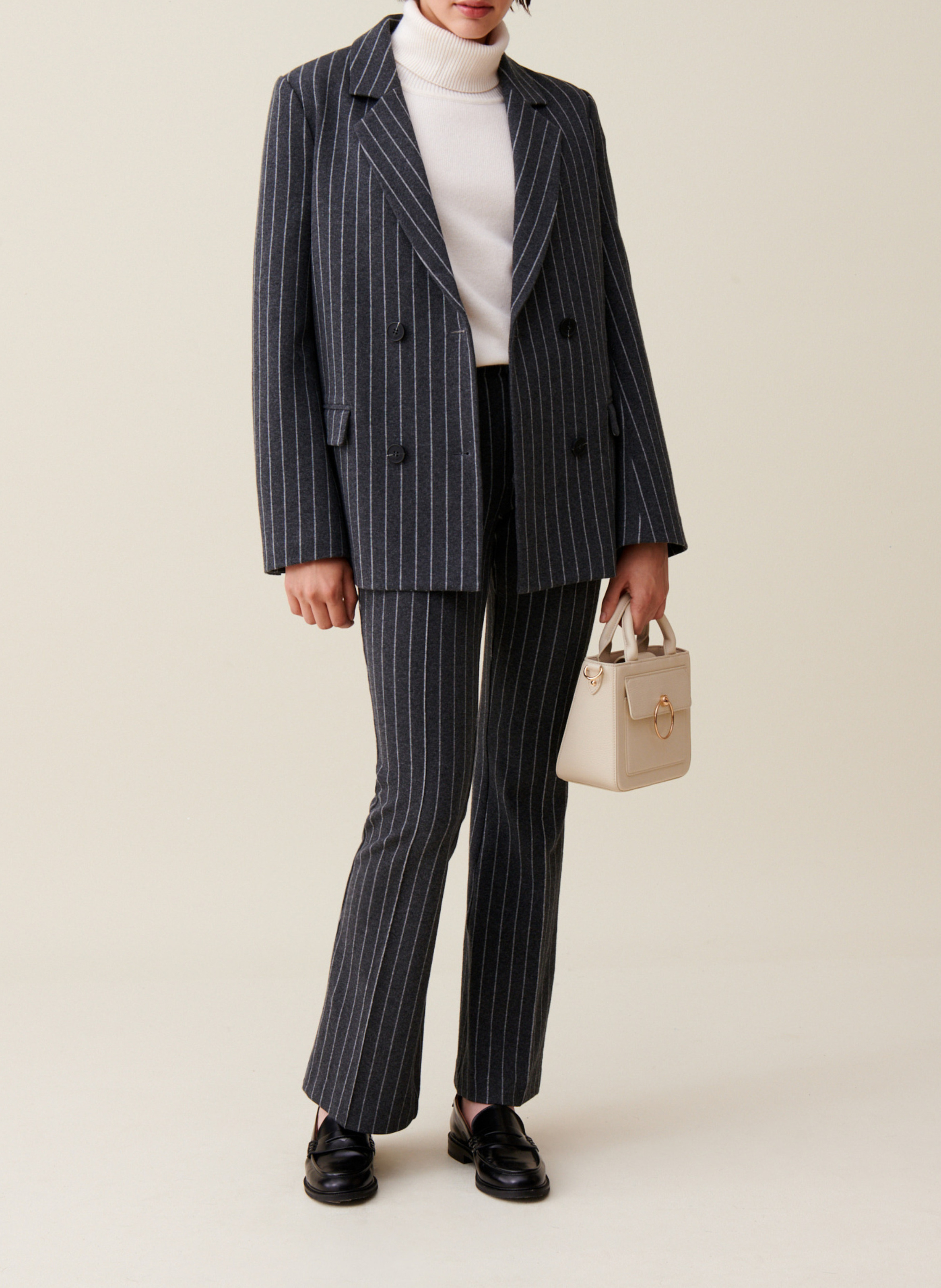 Gerade geschnittener Blazer aus Baumwoll-Mix CLAUDIE PIERLOT Mehrfarbig