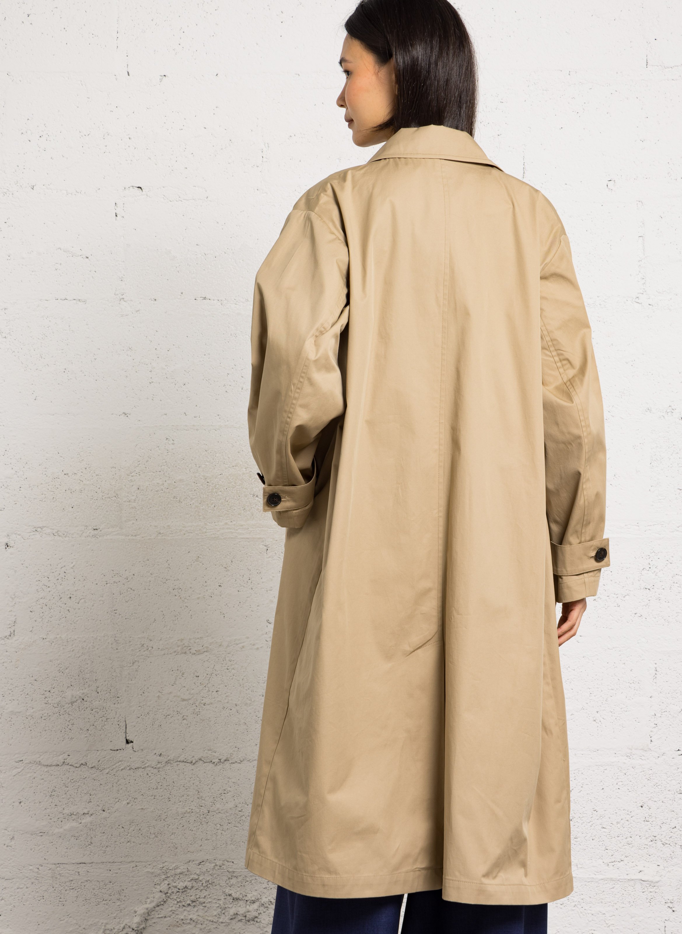 Trench col classique en coton BELLEPIECE Beige