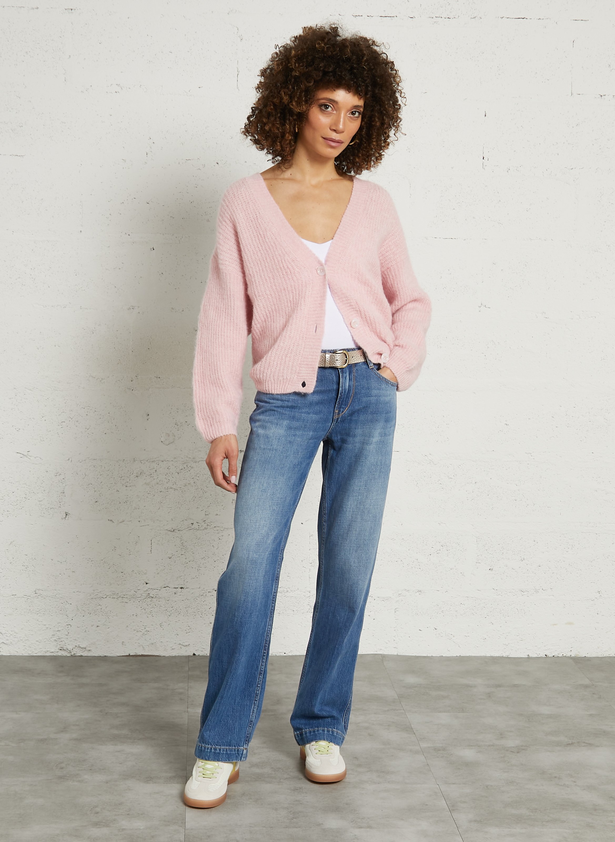 Ceinture en cuir embossé SUD EXPRESS Beige