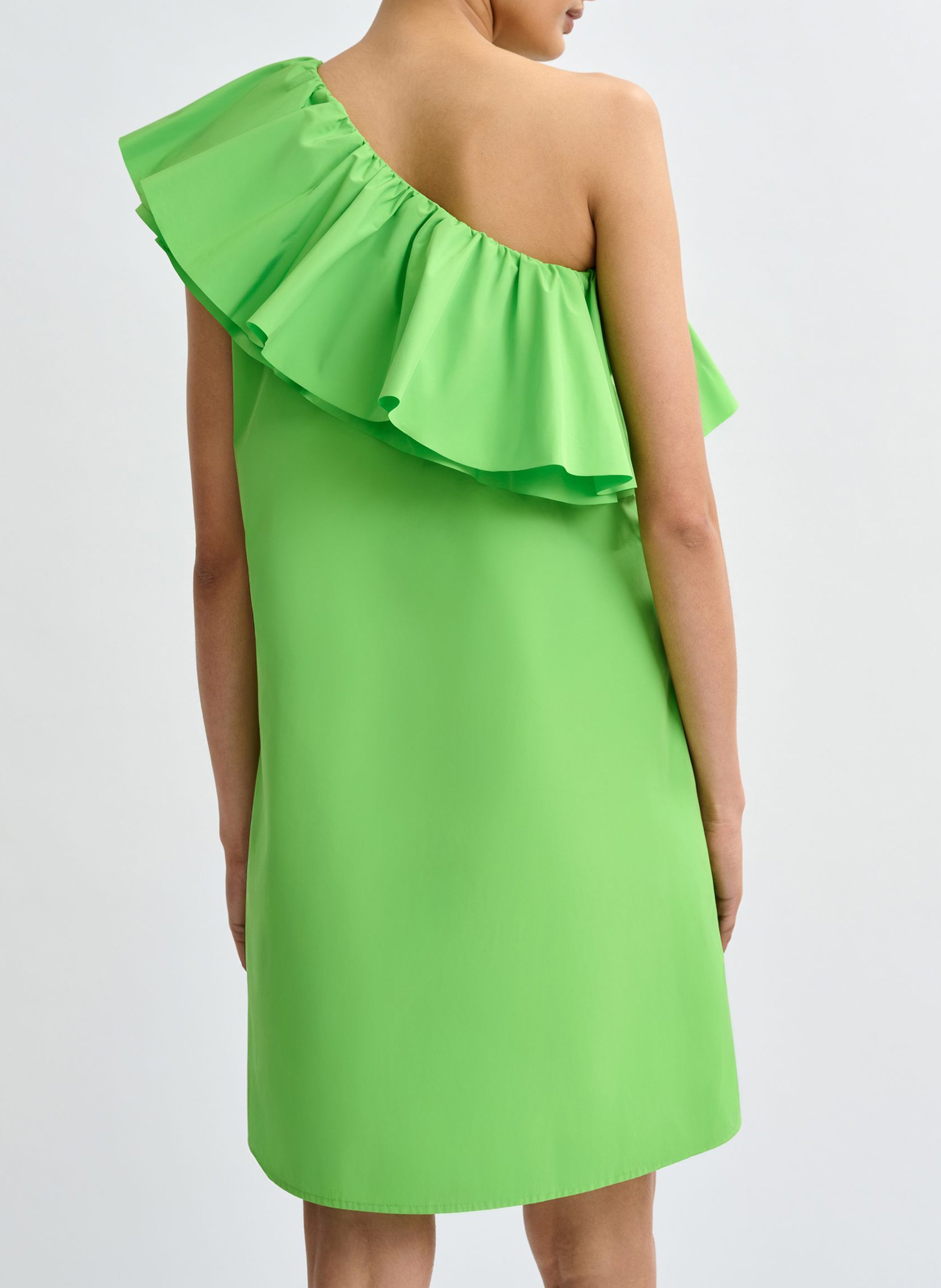 Robe courte col asymétrique ESSENTIEL ANTWERP Vert