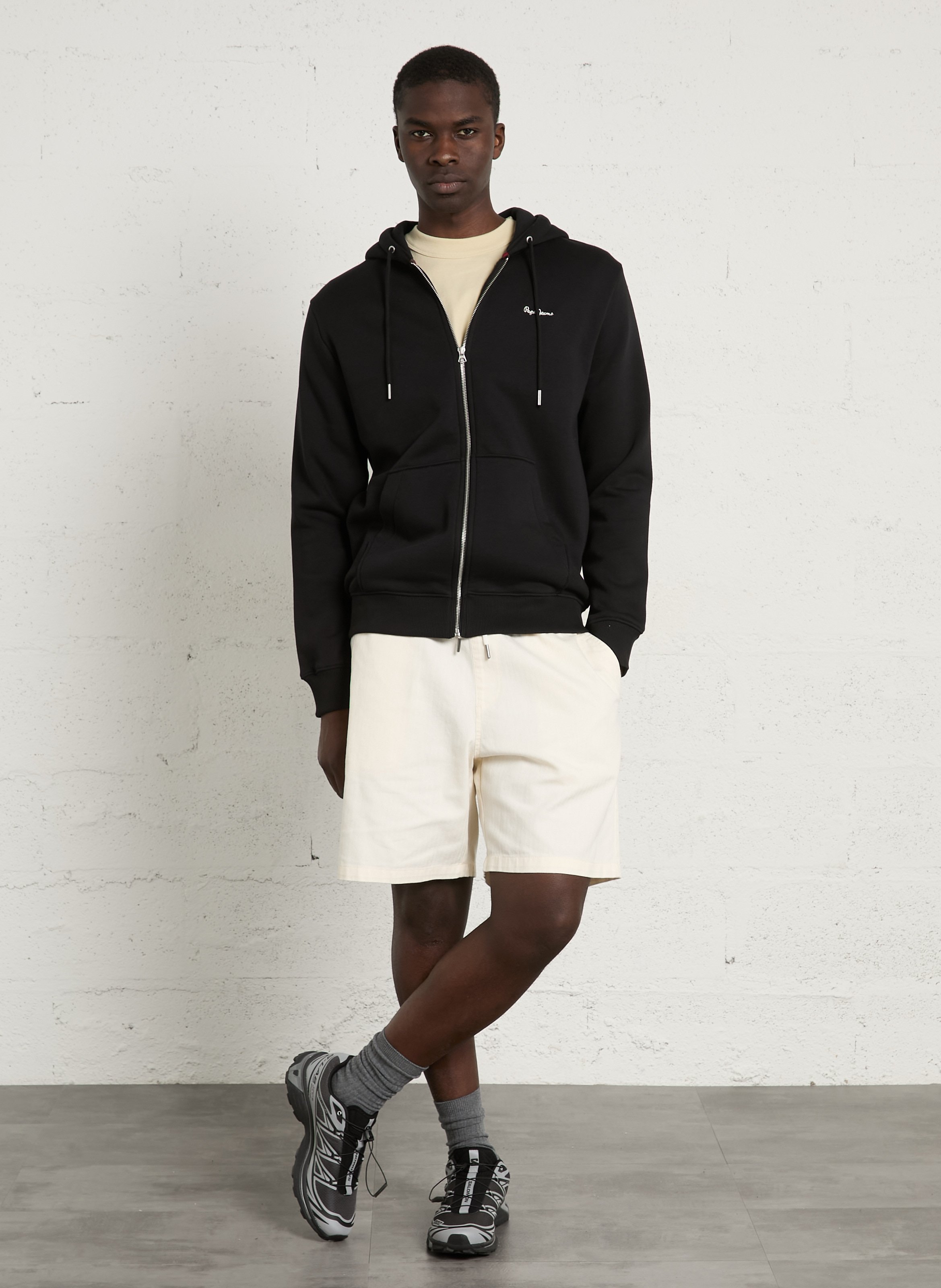 Effen hoodies met rechte pasvorm PEPE JEANS Zwart