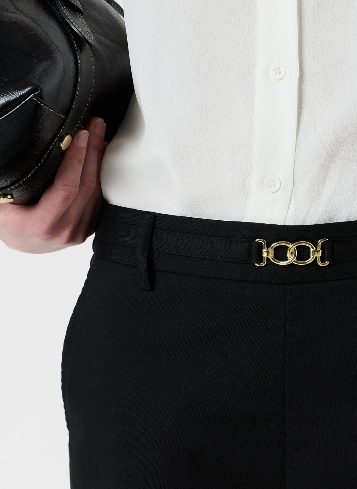 Pantalon droit en coton  GERARD DAREL Noir