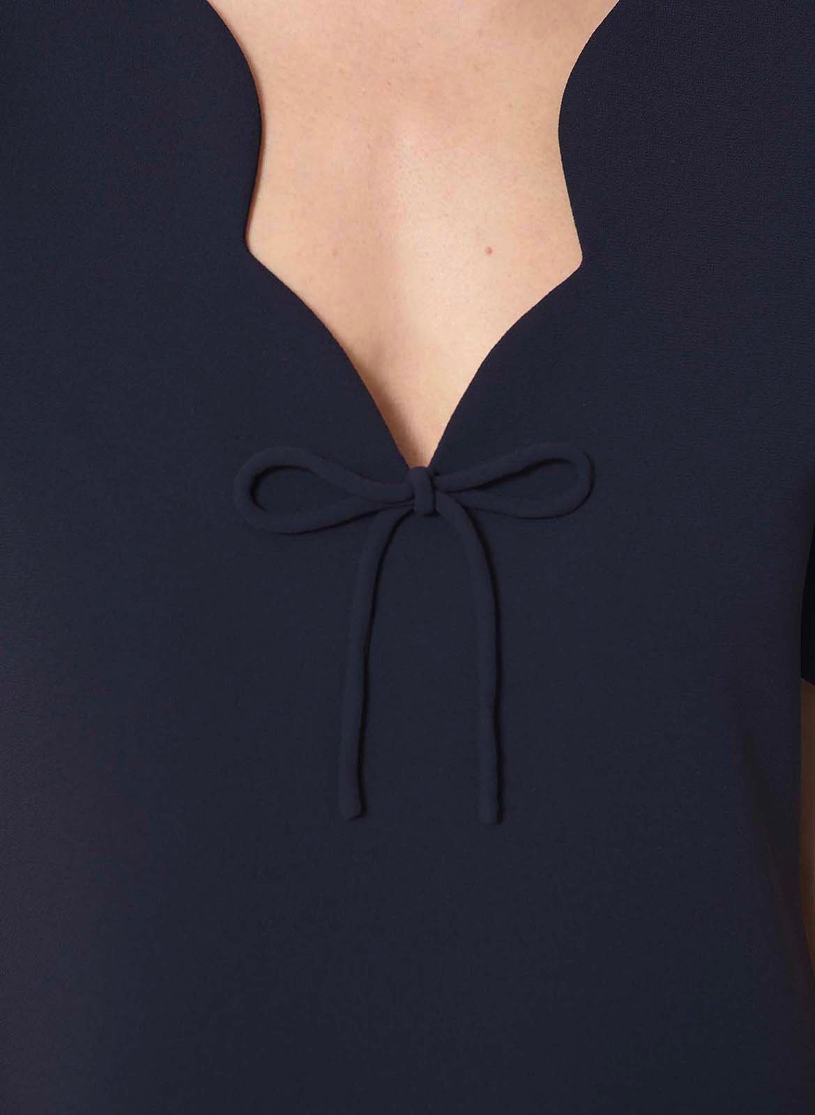 Robe courte droite manches courtes TARA JARMON Bleu