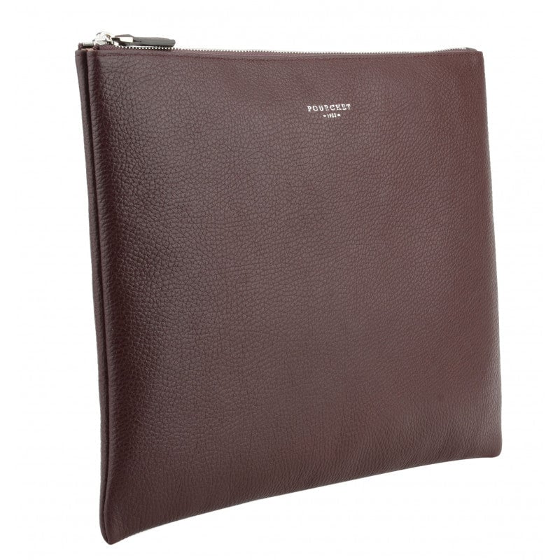 Calfskin leather shoulder bag Red