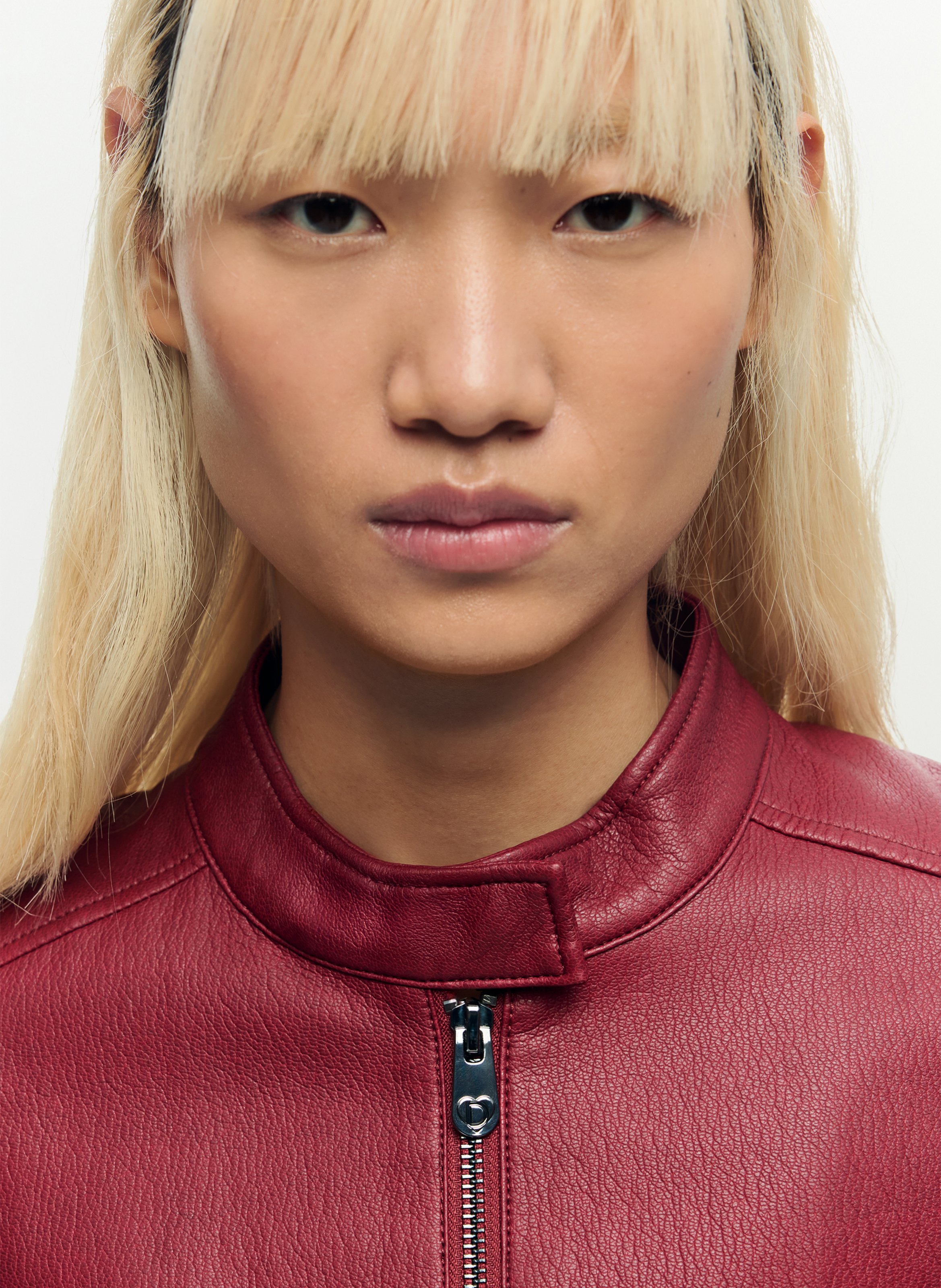 Veste effet cuir col rond DESIGUAL Rouge