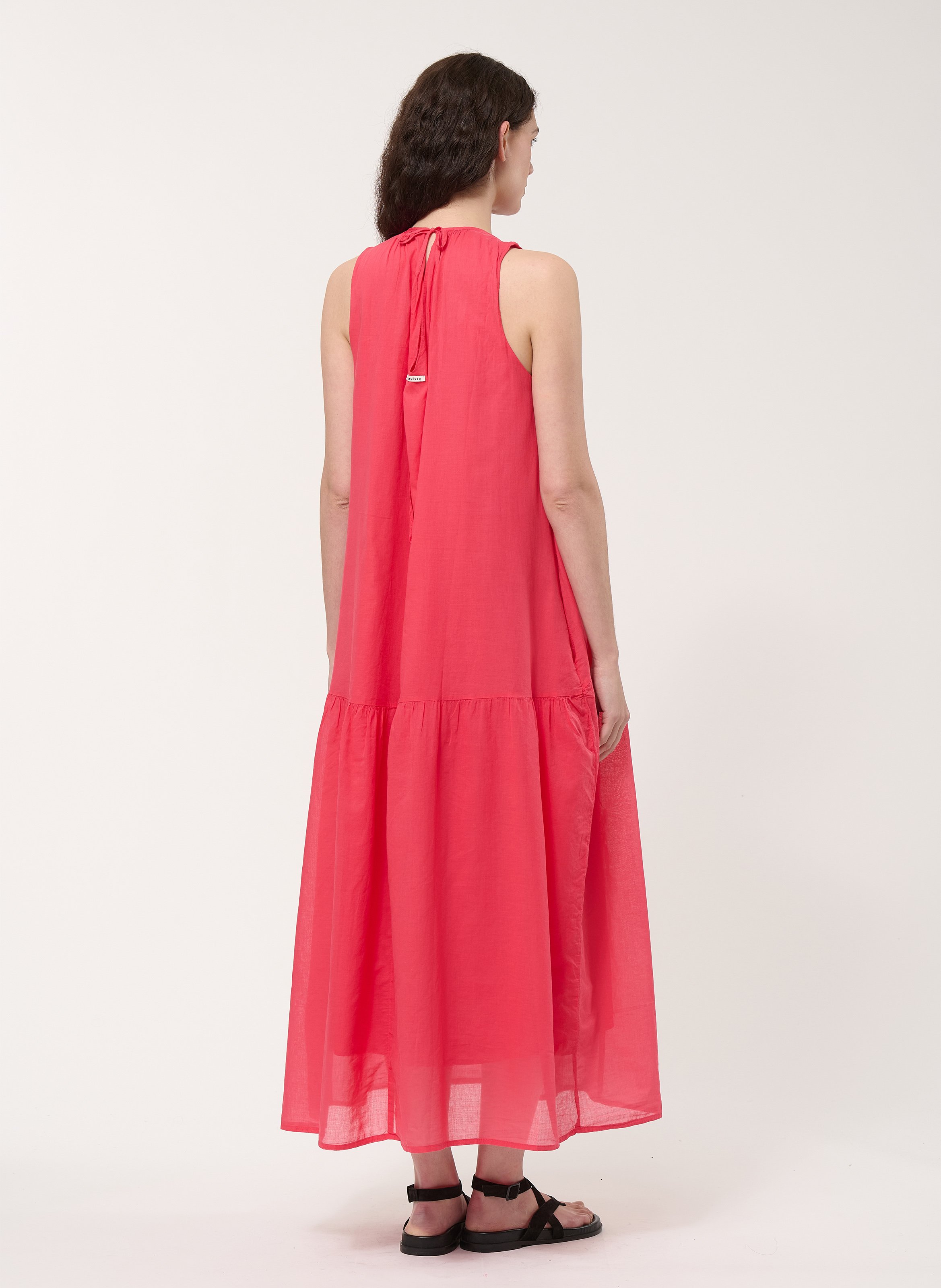 Robe longue ample en coton HUMILITY Rouge