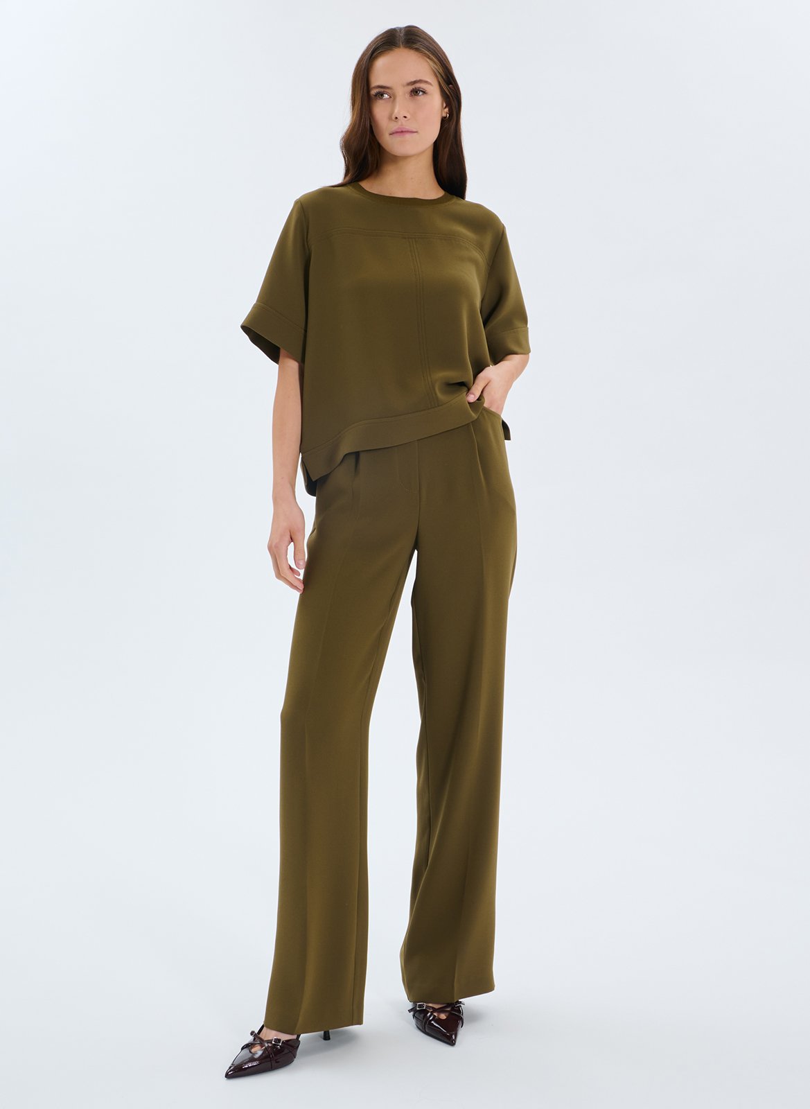 Top met ronde hals ZAPA Groen