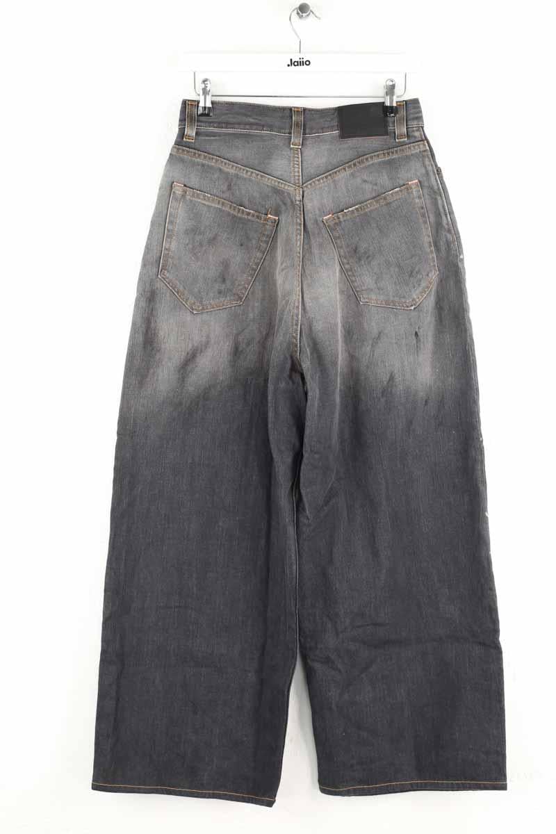 Straight cotton-blend pants GANNI - Seconde Main Grey