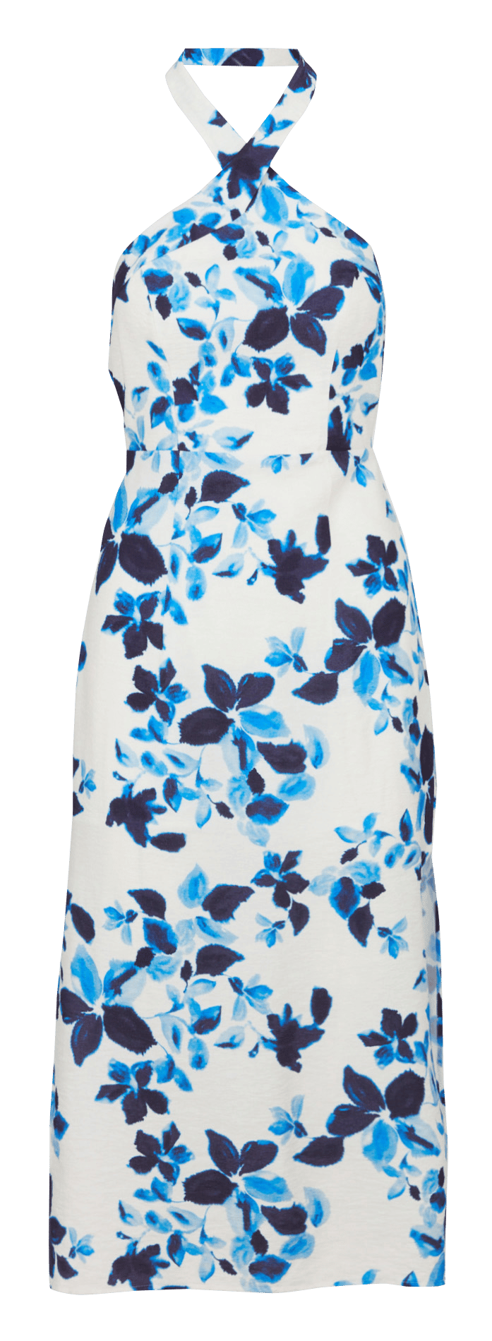 Robe midi dos nu à motif fleuri KOOKAI Bleu