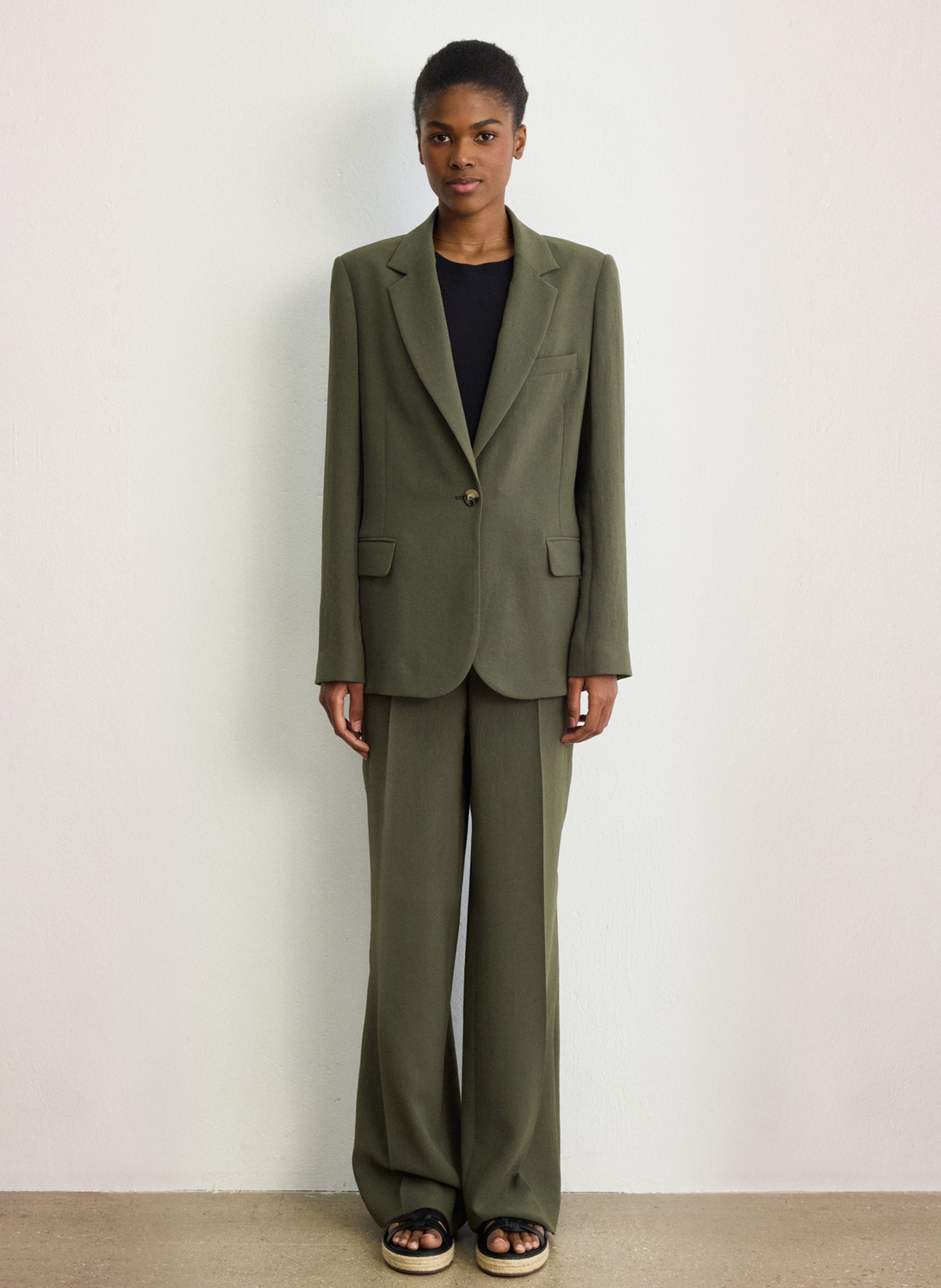 Veste col tailleur PABLO Kaki