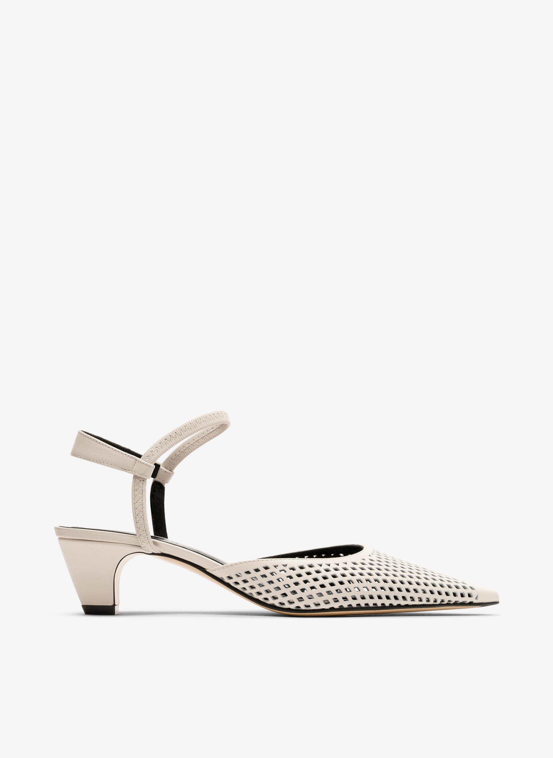 Slingback en cuir nappa latte PARALLELE PARIS Blanc