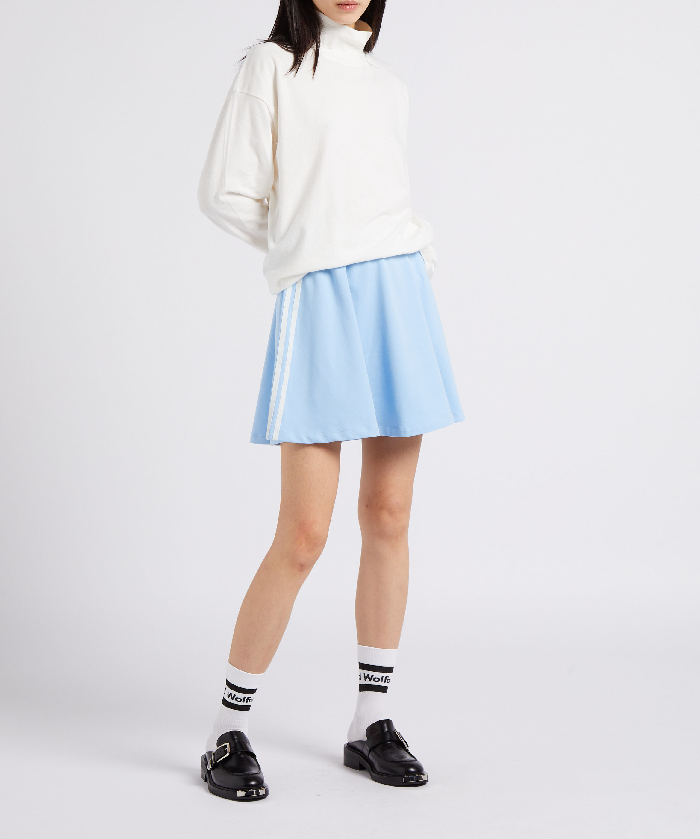 Jupe trapèze en coton mélangé ADIDAS Bleu