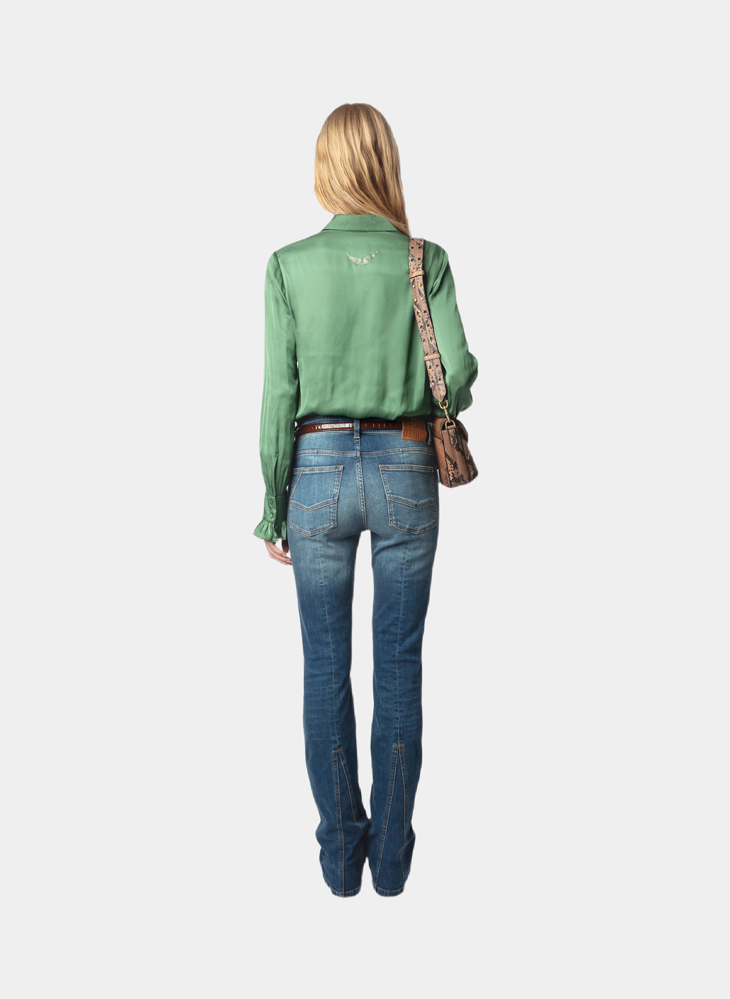 Chemise droite satinée ZADIG&VOLTAIRE Vert