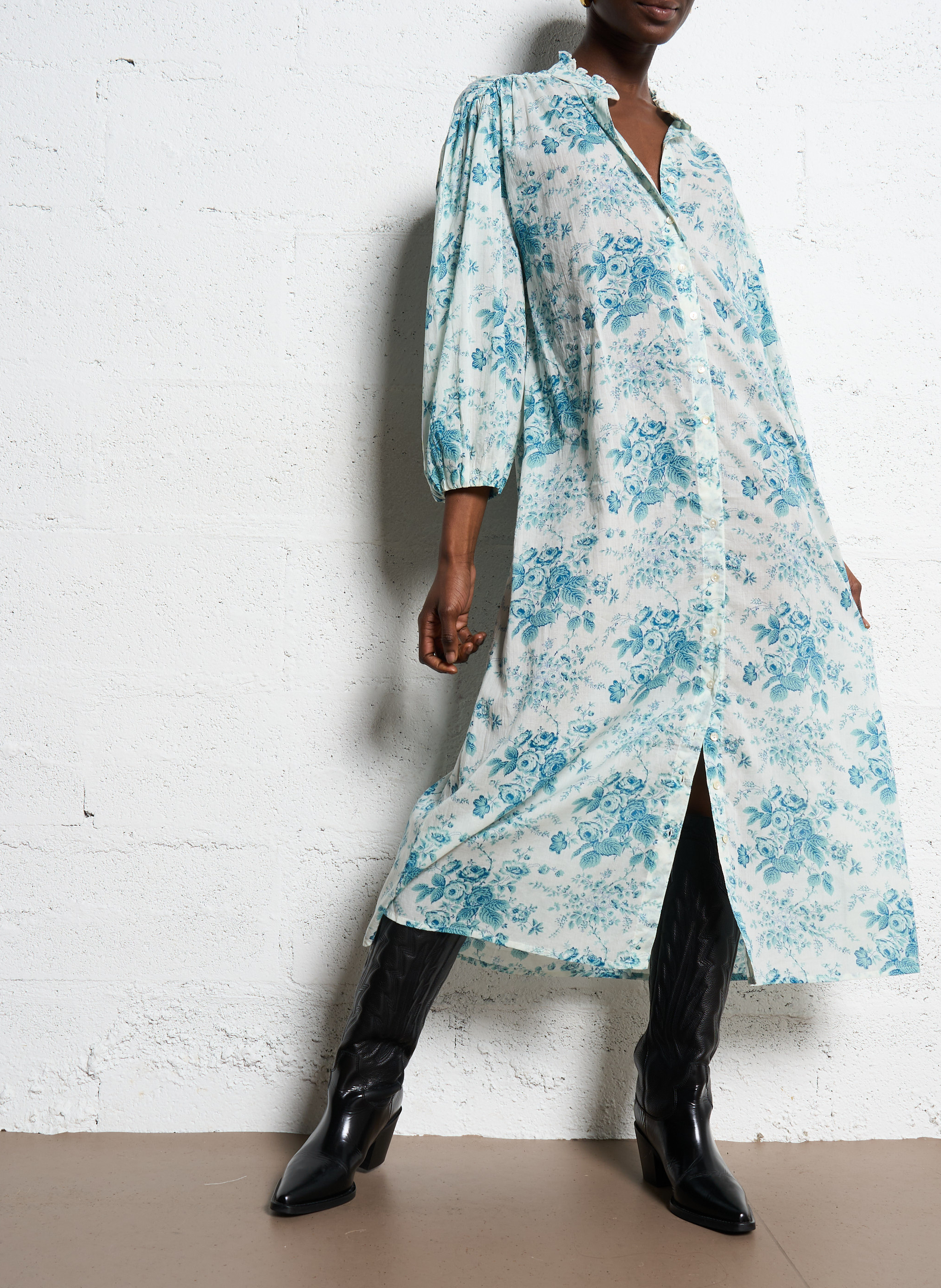 Lange jurk met print ANTIK BATIK Groen