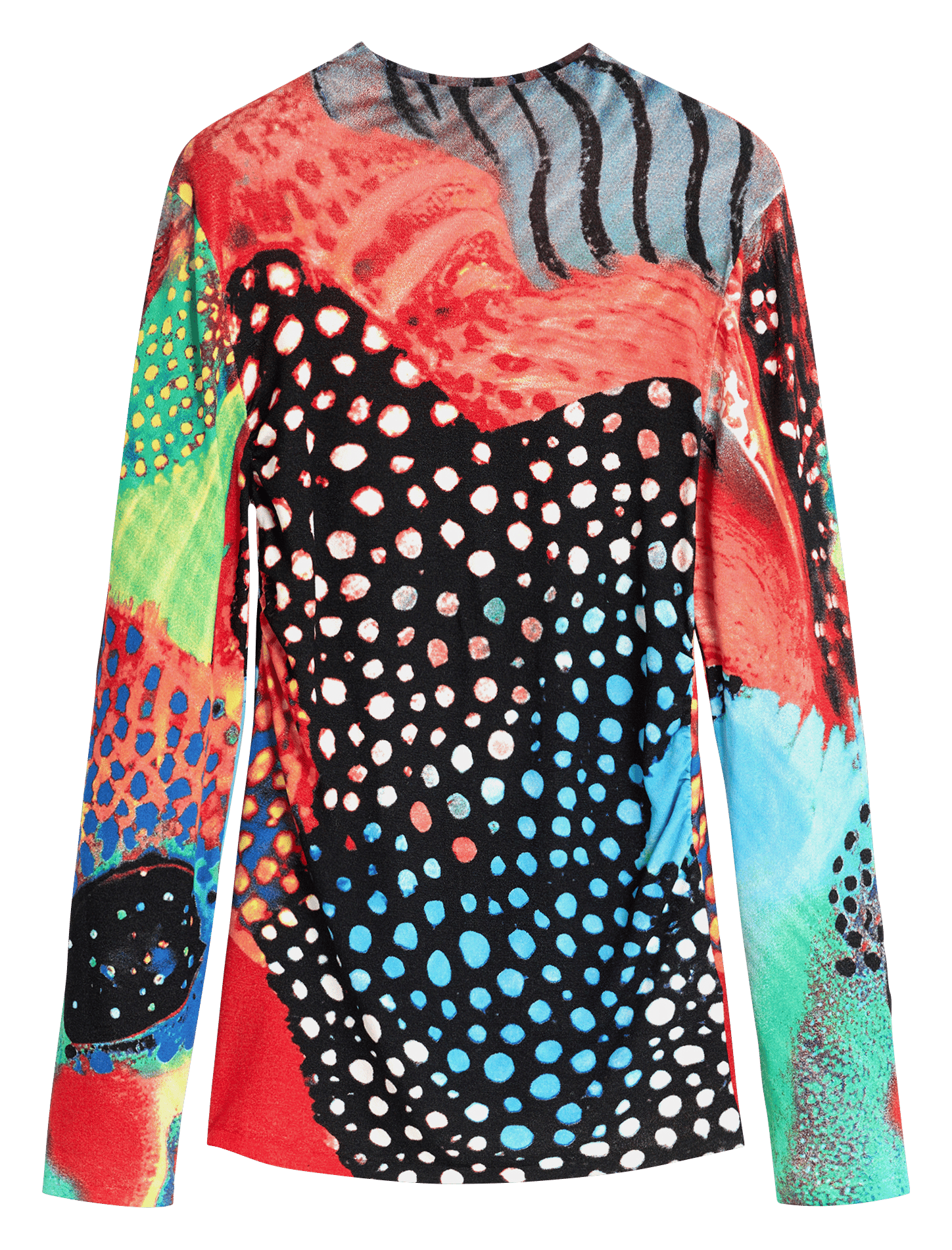 Straight printed round-neck sweater DESIGUAL Black