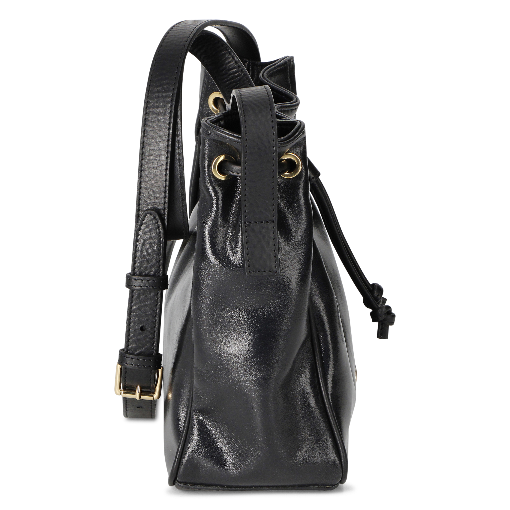 Schultertasche aus Leder HERBERT FRERE SOEUR Schwarz