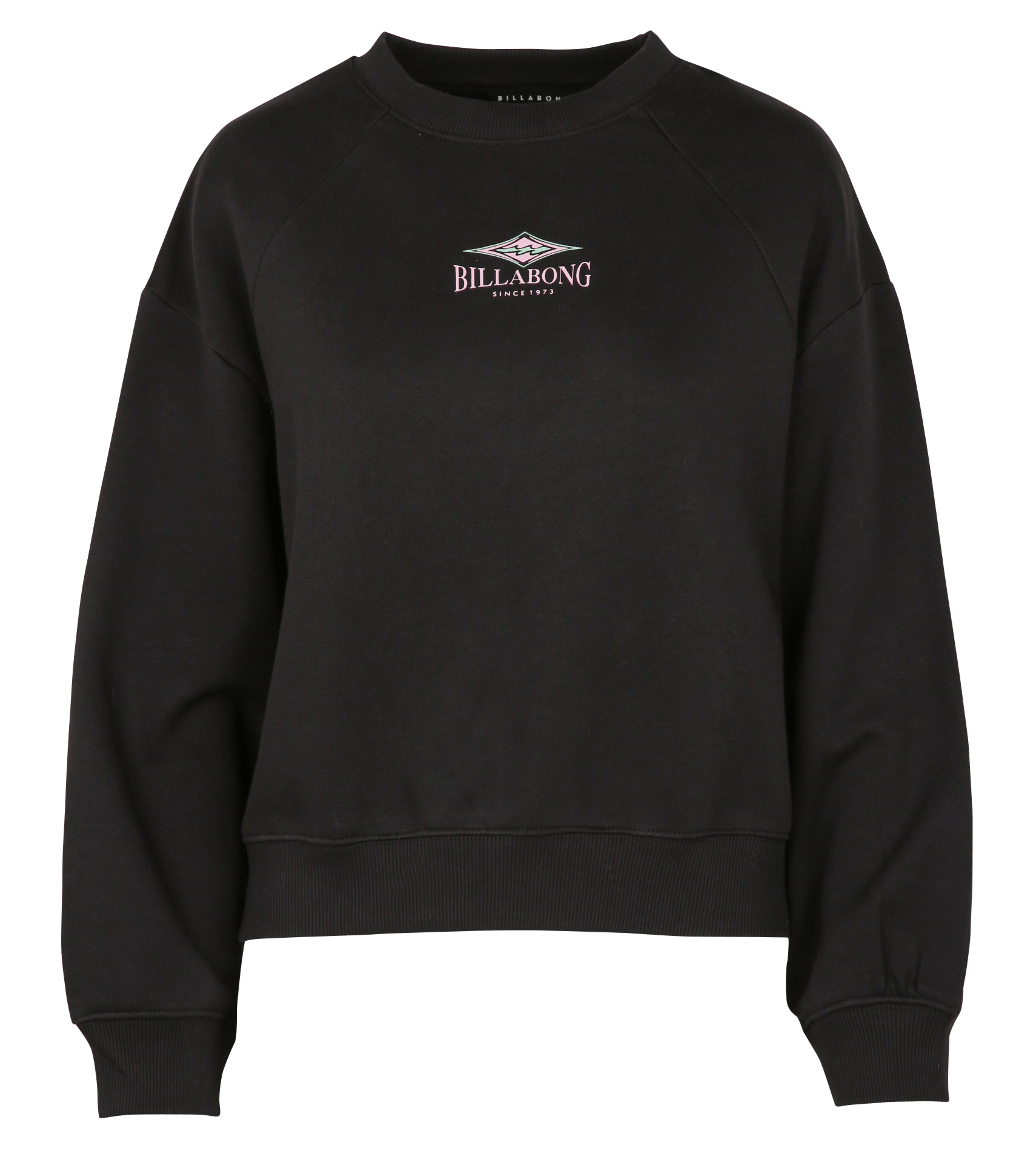 Sudadera holgada serigrafiada de mezcla de algodón con cuello redondo BILLABONG Negro