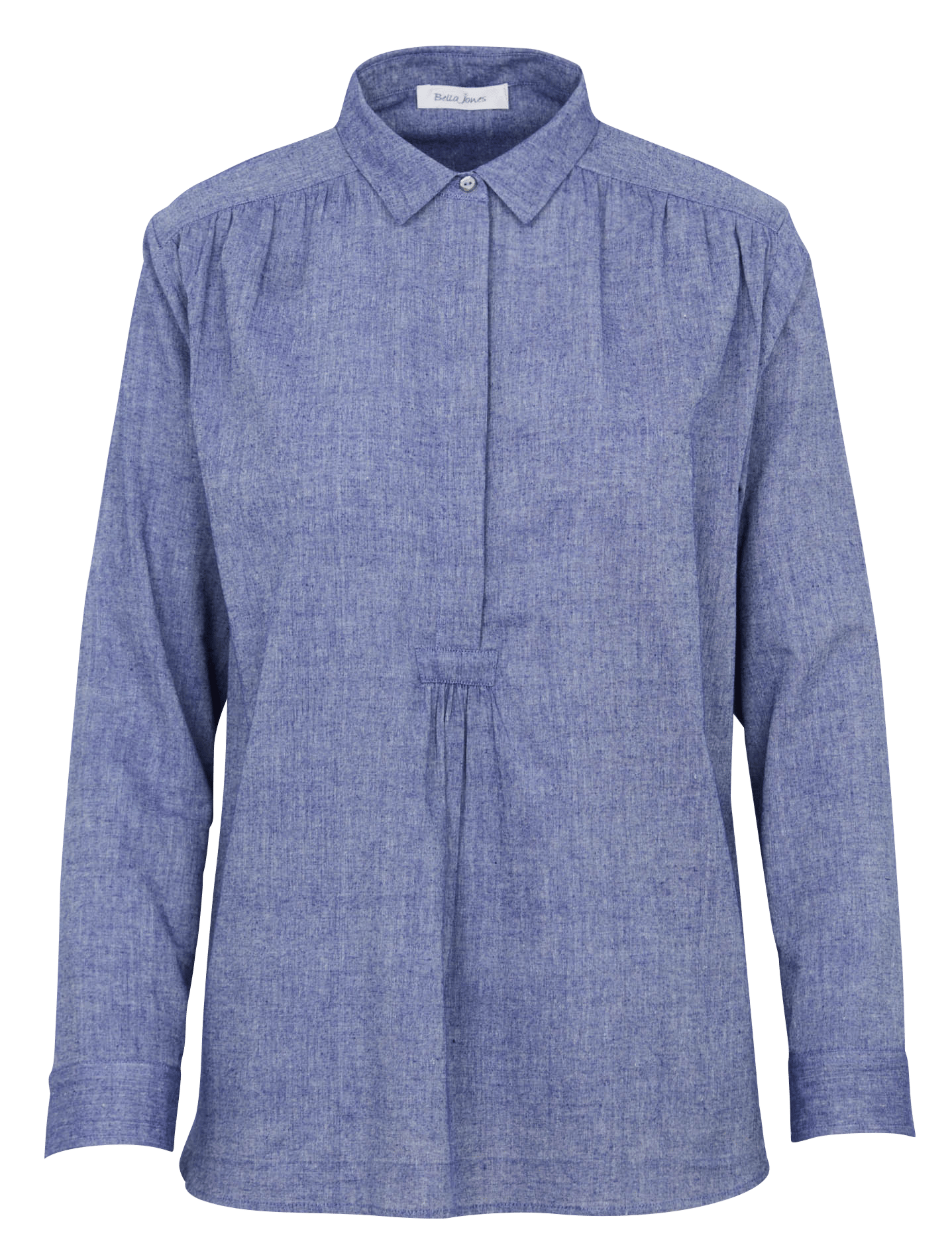 Blouse col classique en coton BELLA JONES Bleu