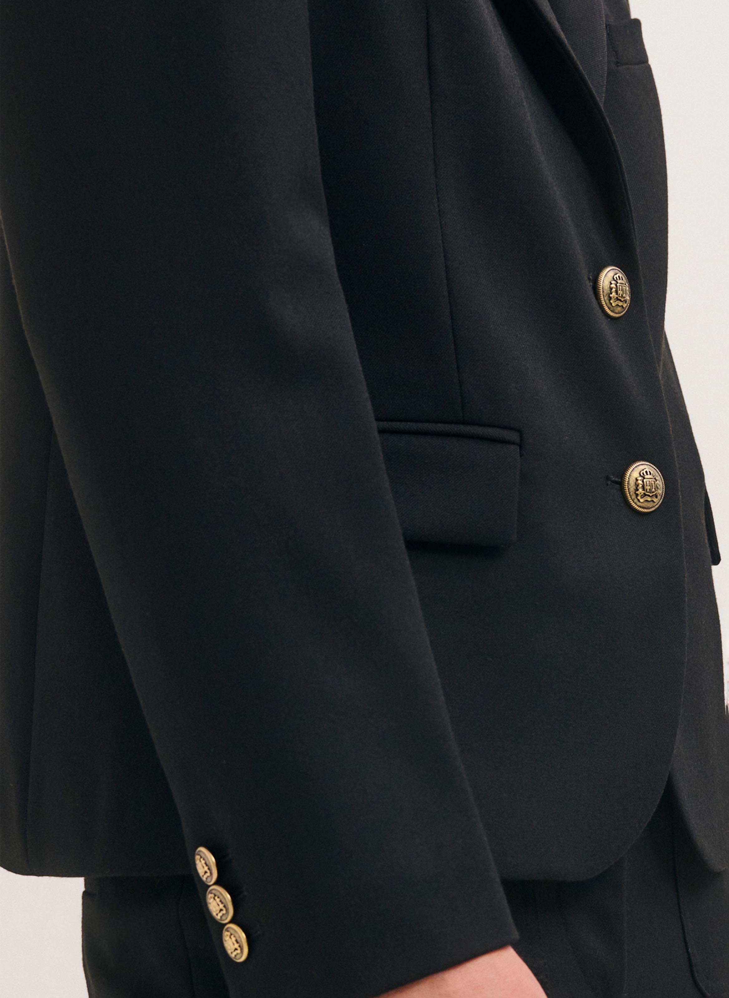Rechte blazer PABLO Zwart