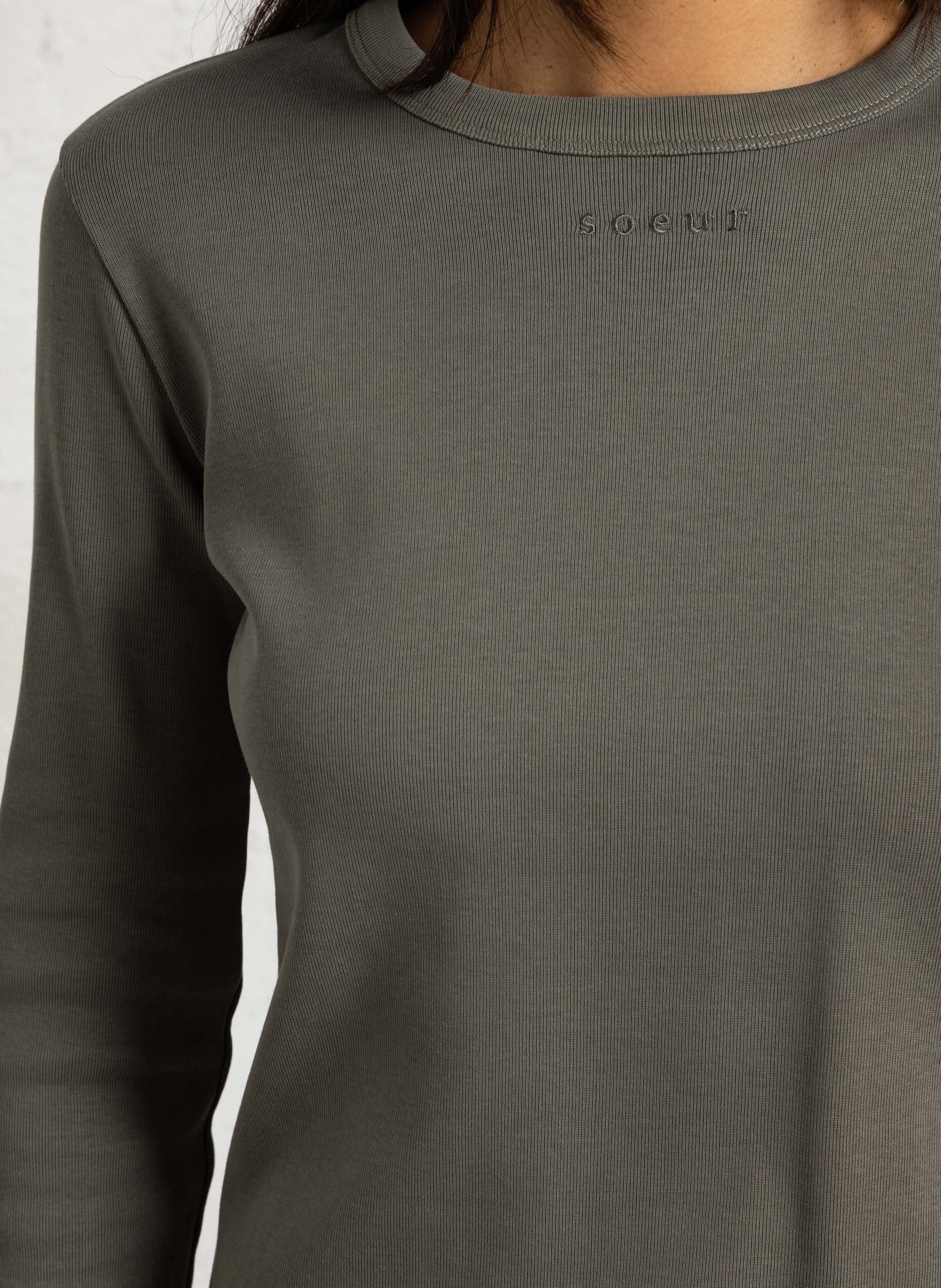 tee-shirt droit en coton bio SOEUR Vert