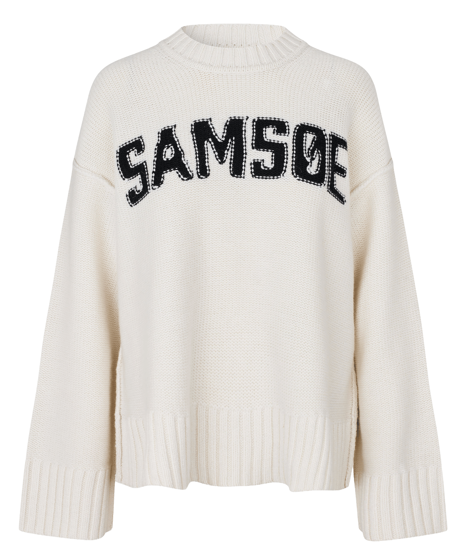 Pull droit en laine mélangée SAMSOE SAMSOE Blanc