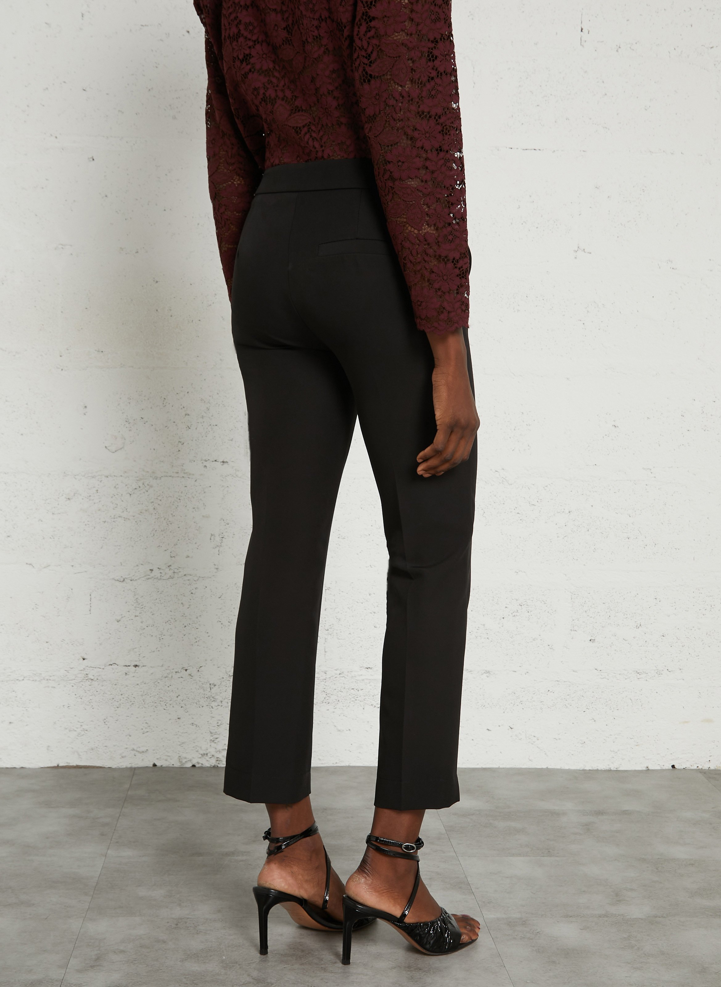 High-waisted chino trousers IMPERIAL Black